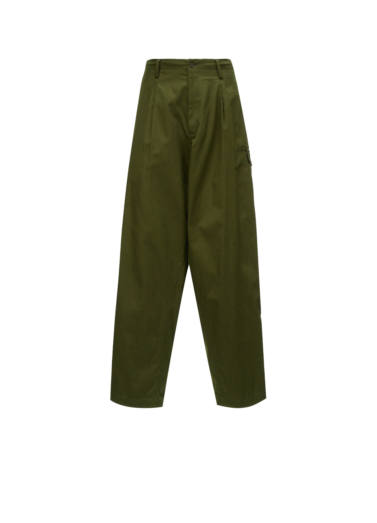 20/COTTON TWILL TAB DETAIL STRAIGHT PANTS