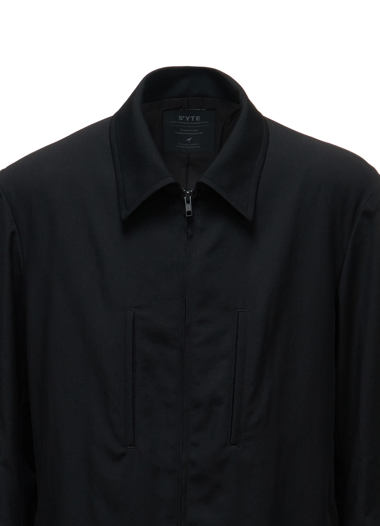 WASHER WOOL GABARDINE ZIP-UP BLOUSON