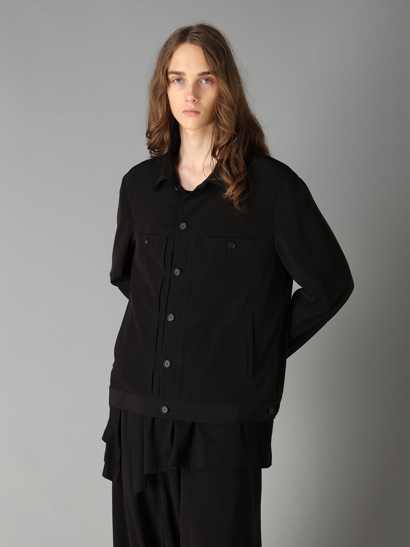 CREPE de CHINE TRUCKER JACKET