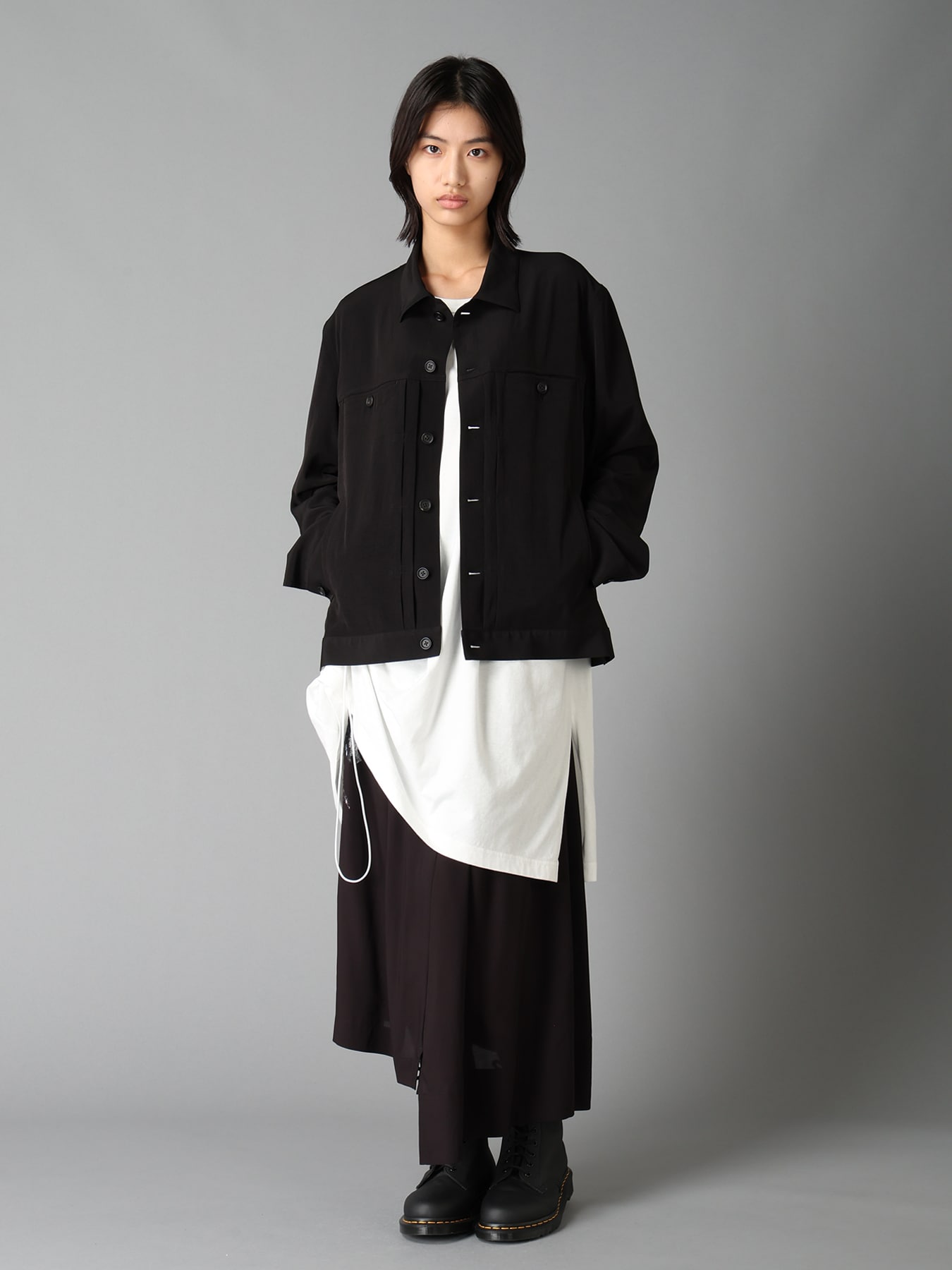 CREPE de CHINE TRUCKER JACKET