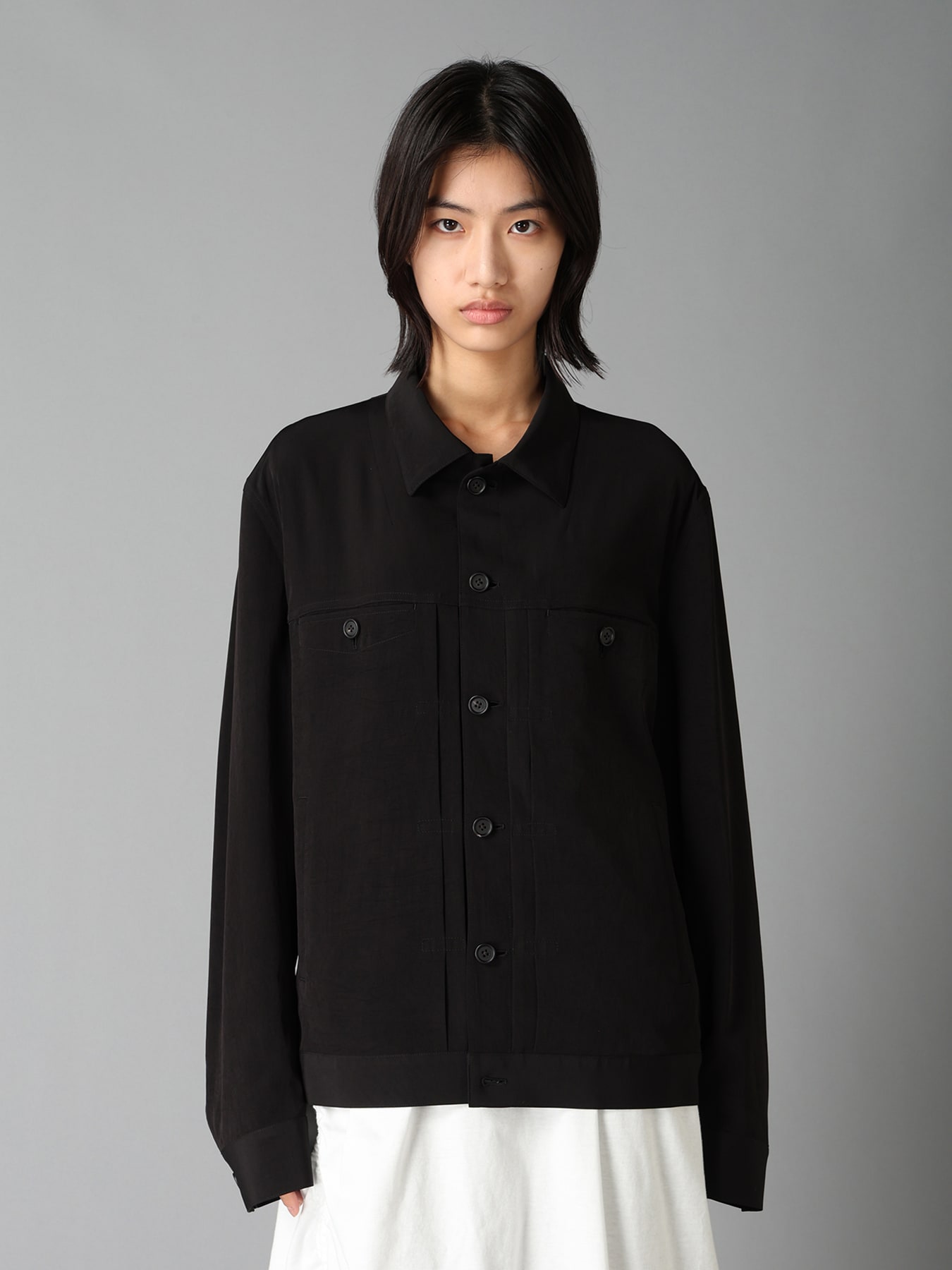 CREPE de CHINE TRUCKER JACKET