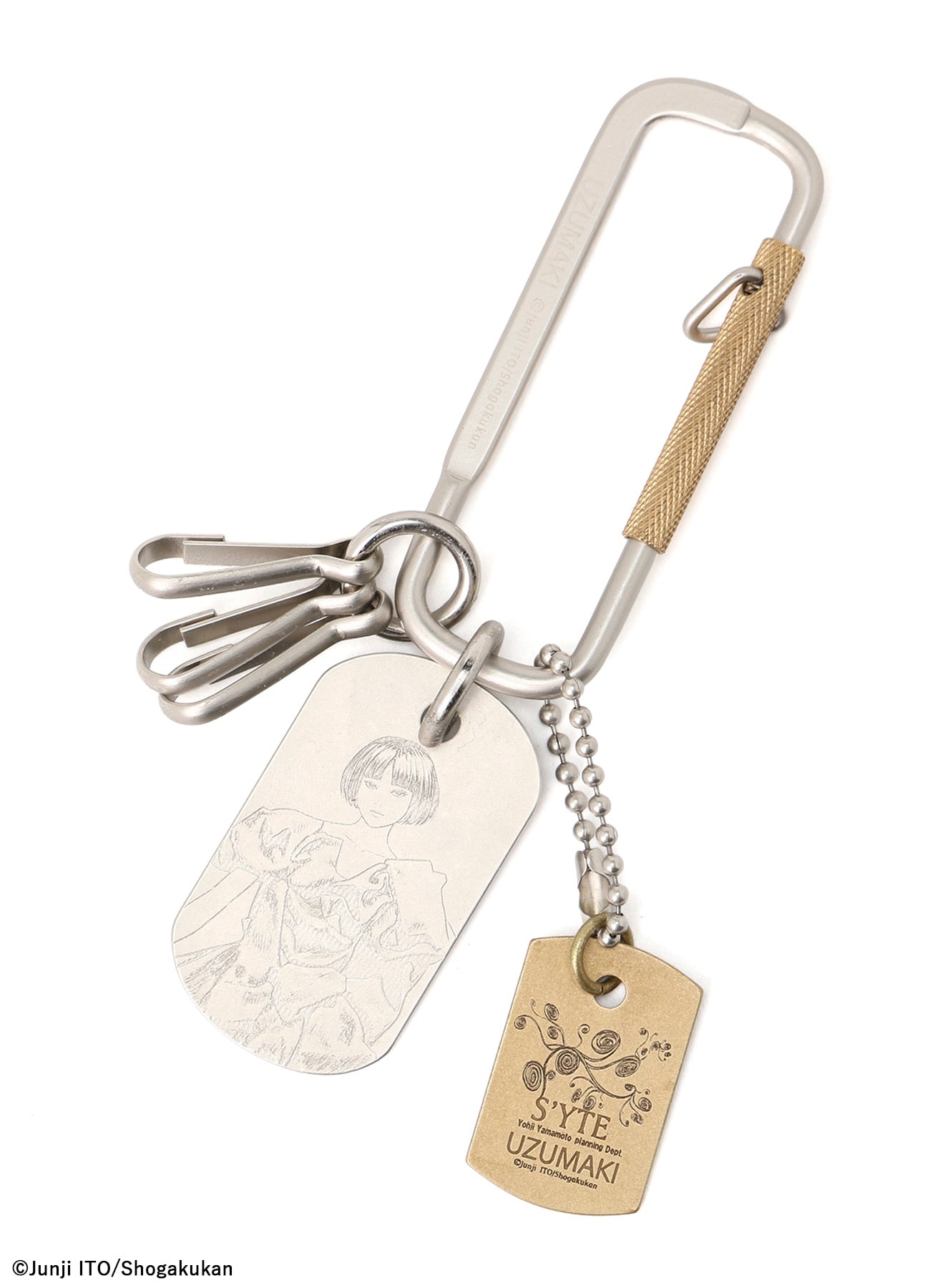 【11/5 12:00発売】S'YTE × Junji ITO -UZUMAKI- AZAMI WEARING YOHJI YAMAMOTO DOG TAG CARABINER