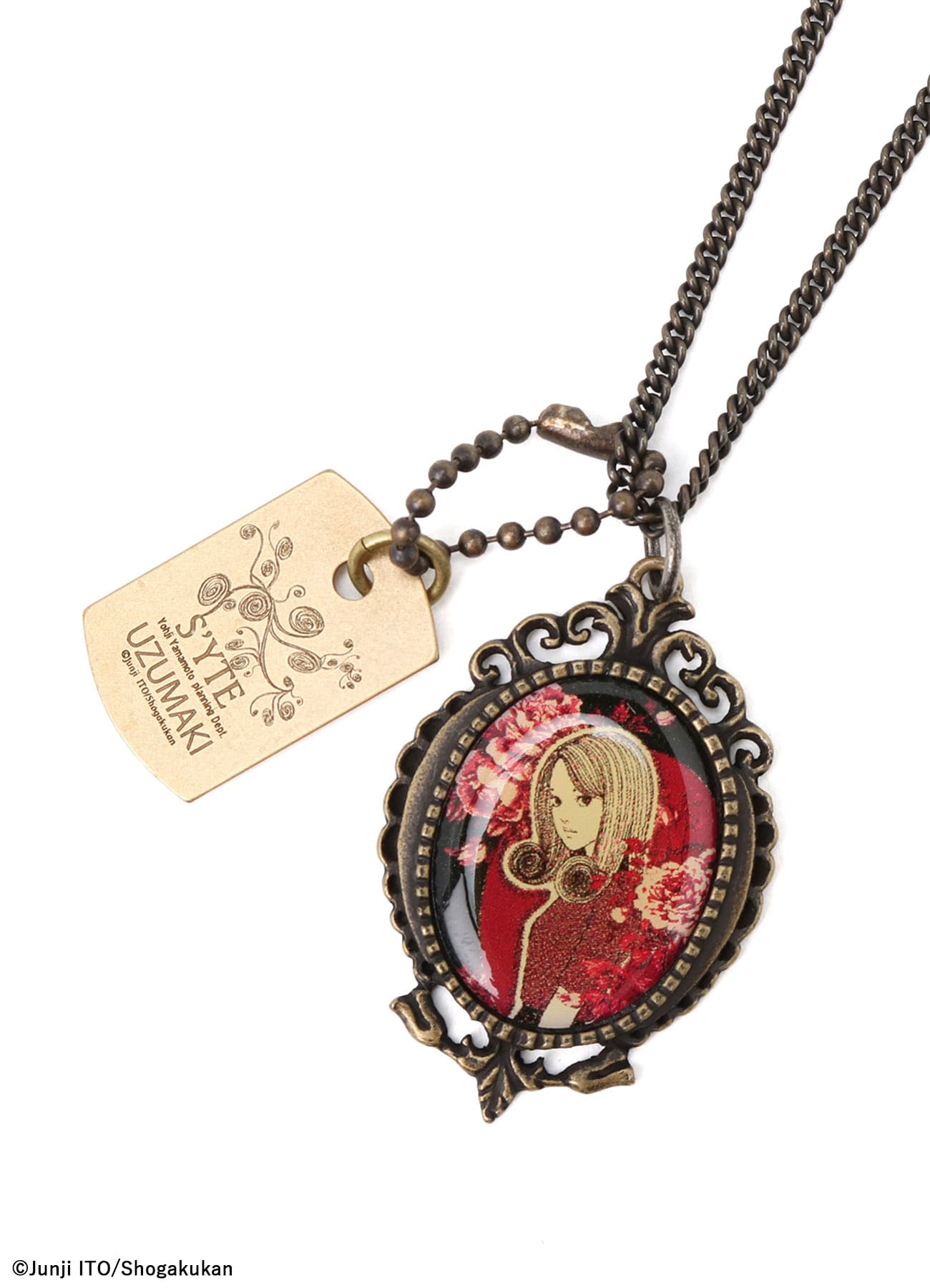 【11/5 12:00発売】S'YTE × Junji ITO -UZUMAKI- FLOWER AND KIRIE CAMEO NECKLACE