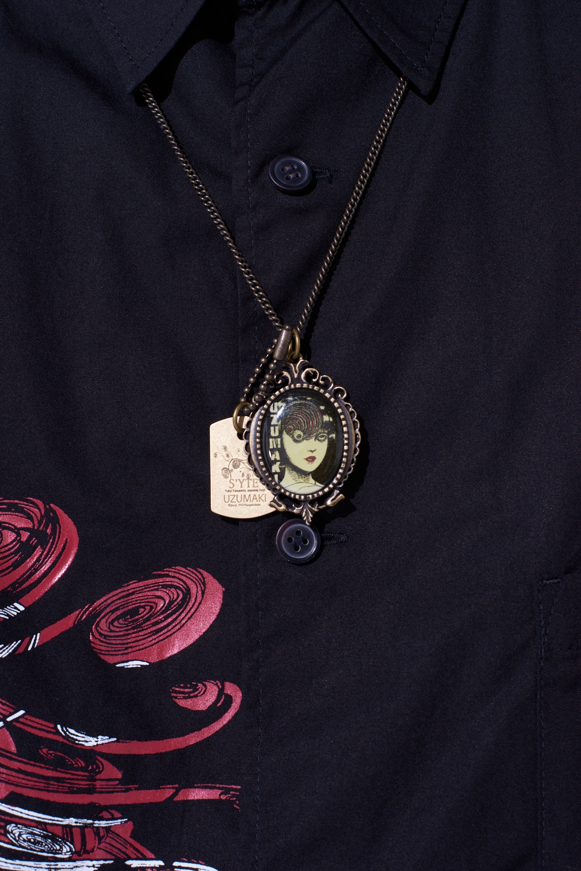 S'YTE × Junji ITO -UZUMAKI- AZAMI THE SPIRAL CAMEO NECKLACE