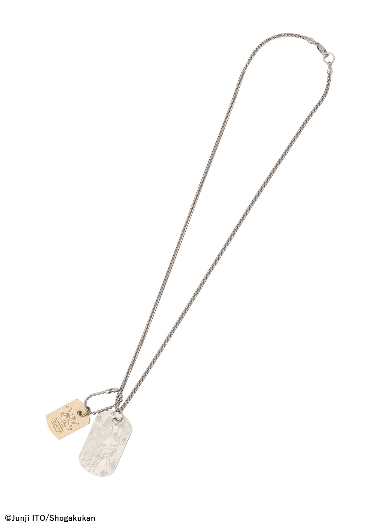 【11/5 12:00発売】S'YTE × Junji ITO -UZUMAKI- KIRIE WEARING YOHJI YAMAMOTO DOG TAG NECKLACE