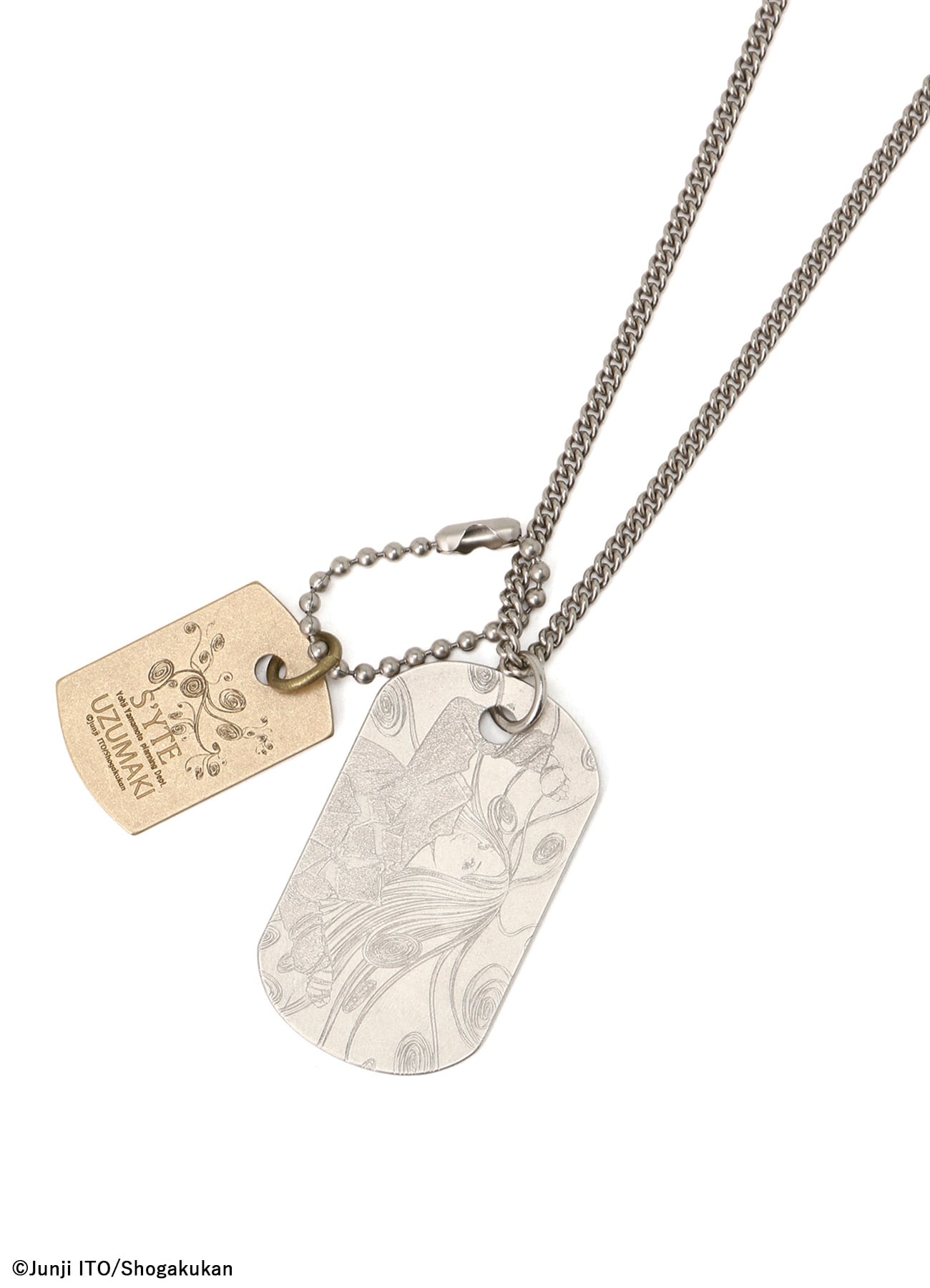 【11/5 12:00発売】S'YTE × Junji ITO -UZUMAKI- KIRIE WEARING YOHJI YAMAMOTO DOG TAG NECKLACE