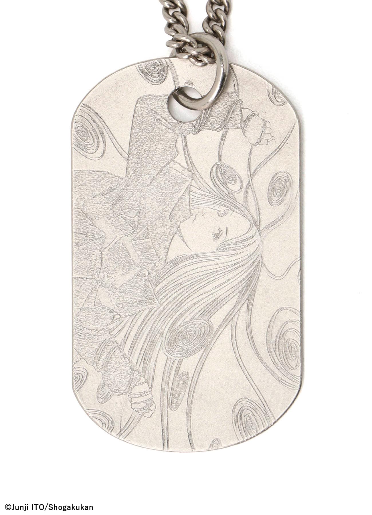 【11/5 12:00発売】S'YTE × Junji ITO -UZUMAKI- KIRIE WEARING YOHJI YAMAMOTO DOG TAG NECKLACE