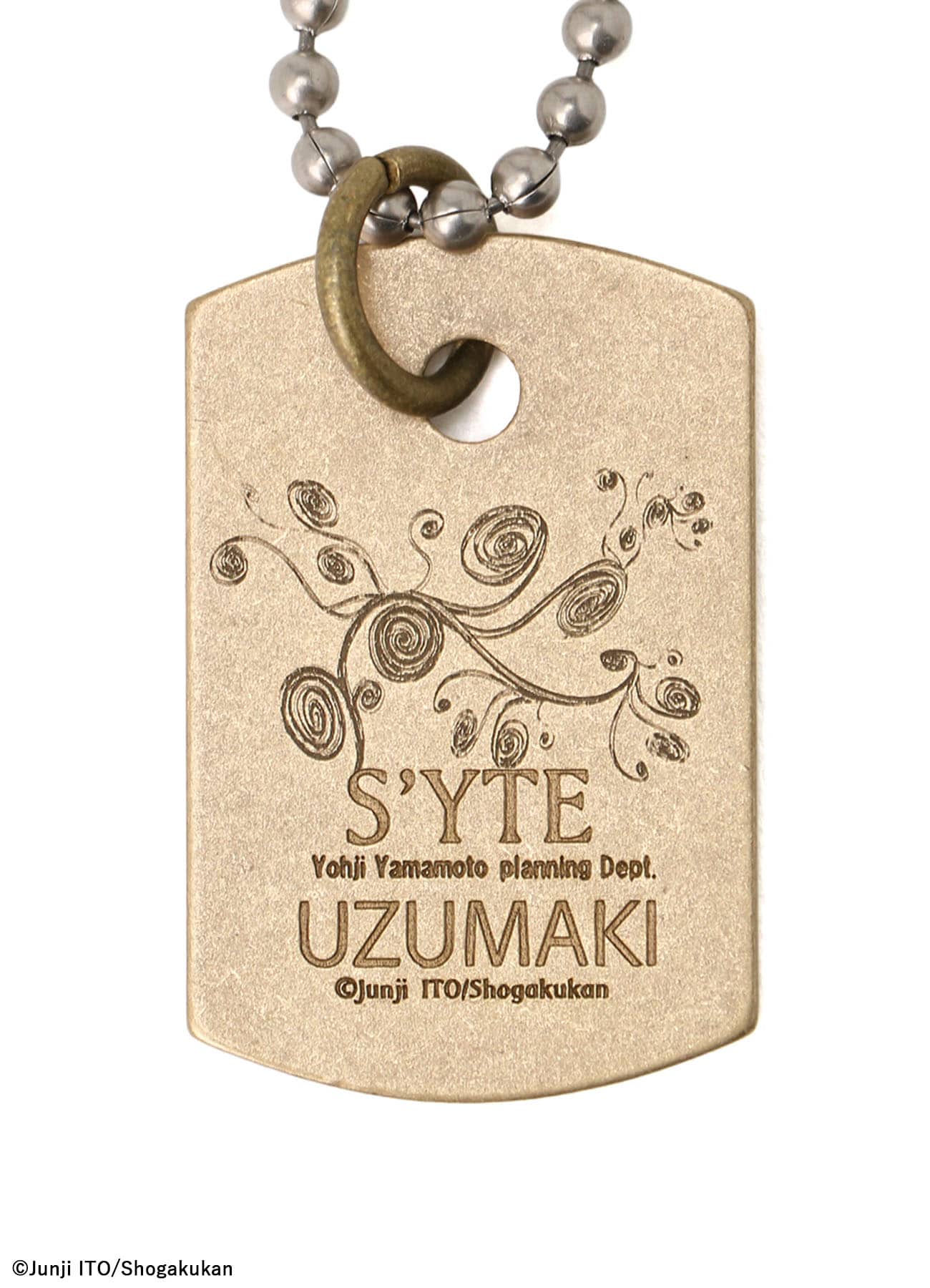 【11/5 12:00発売】S'YTE × Junji ITO -UZUMAKI- KIRIE WEARING YOHJI YAMAMOTO DOG TAG NECKLACE
