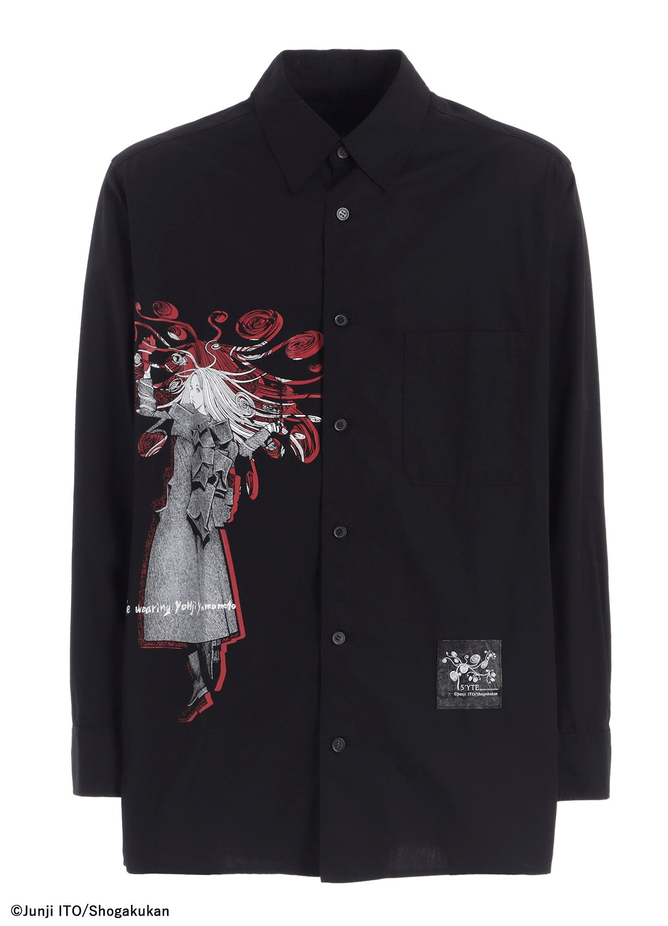 【11/5 12:00発売】S'YTE × Junji ITO -UZUMAKI- KIRIE WEARING YOHJI YAMAMOTO PRINTED SHIRT
