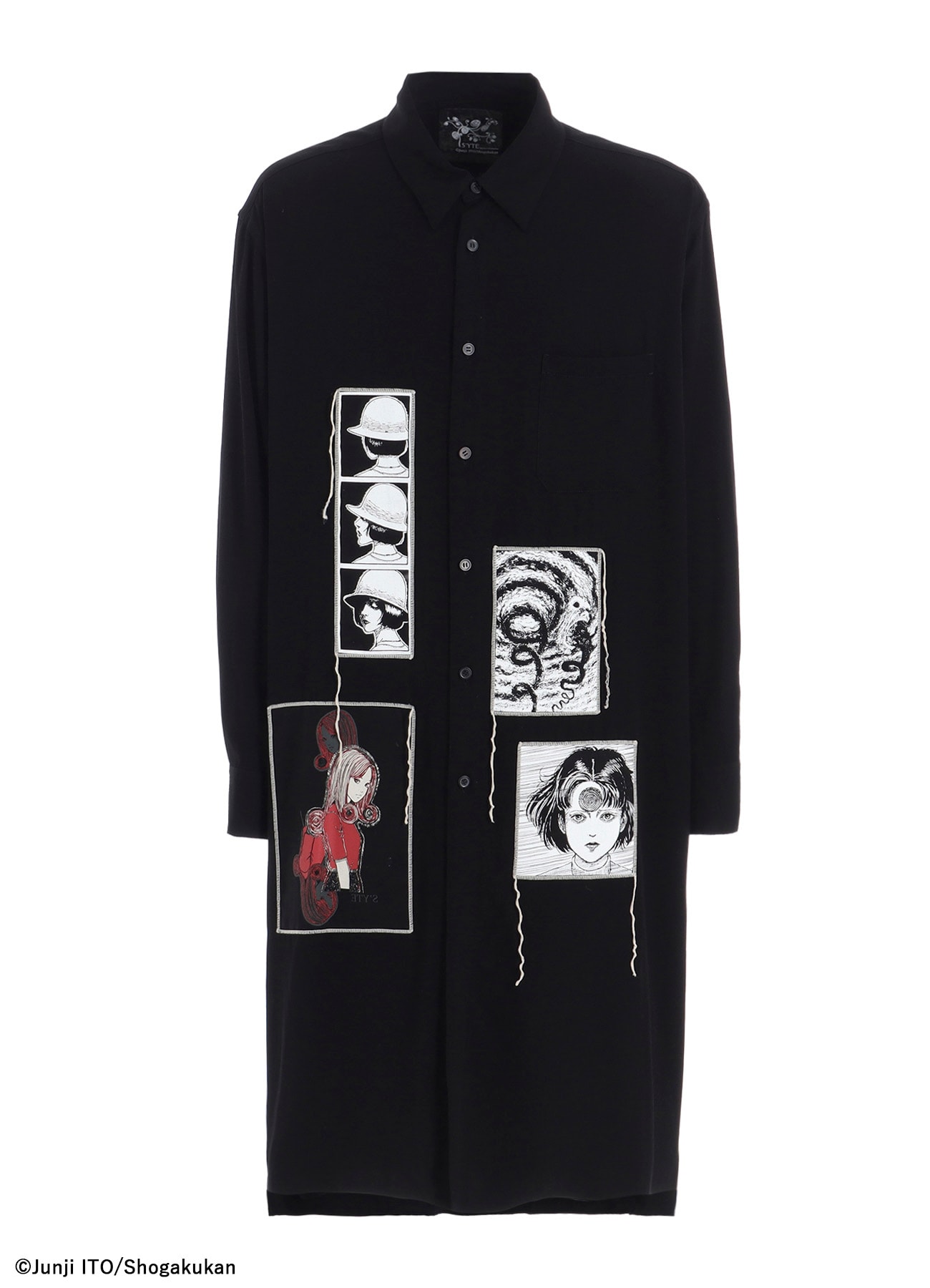 【11/5 12:00発売】S'YTE × Junji ITO -UZUMAKI- PRINTED PATCH OMNIBUS LONG SHIRT
