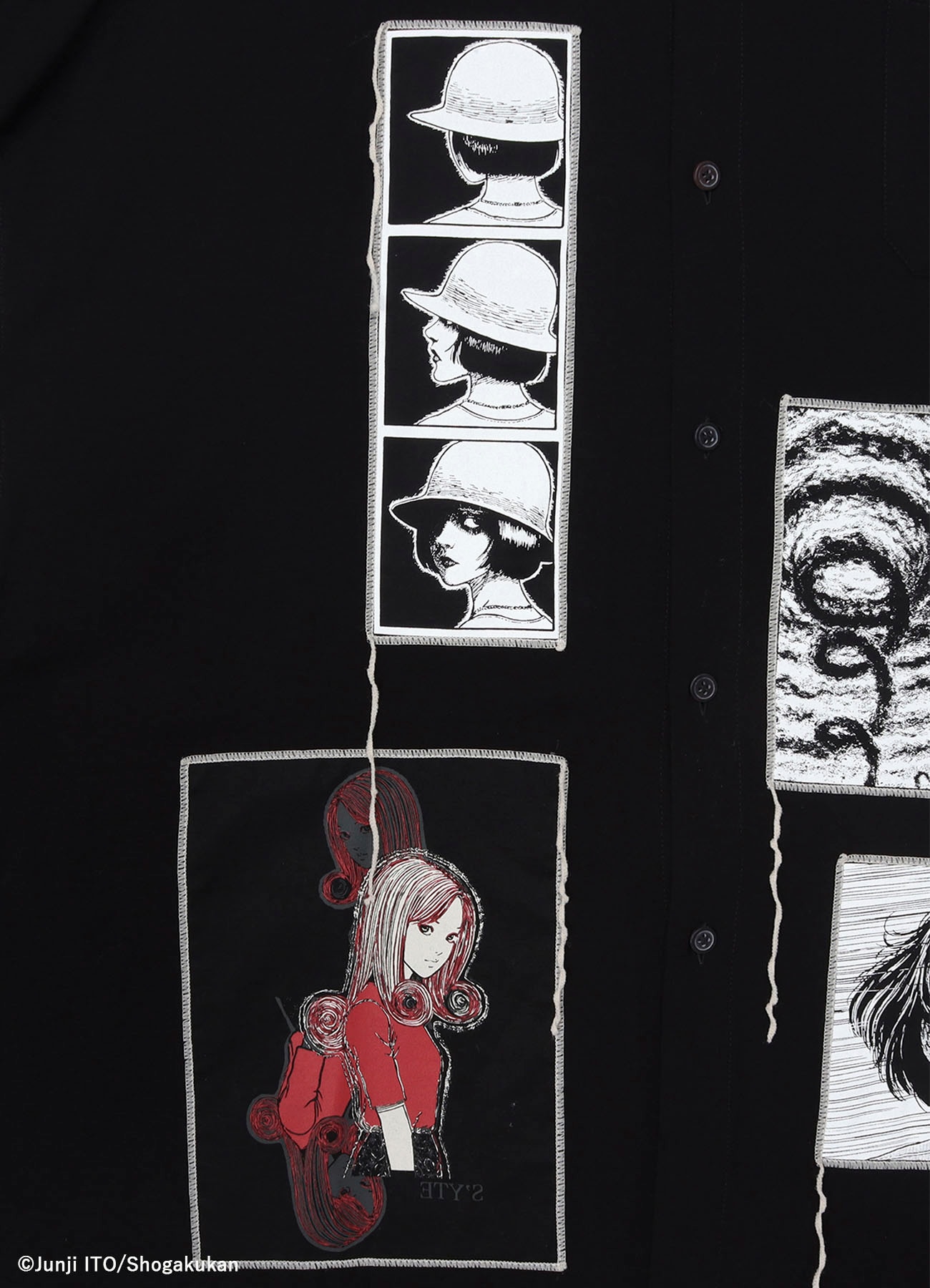 【11/5 12:00発売】S'YTE × Junji ITO -UZUMAKI- PRINTED PATCH OMNIBUS LONG SHIRT