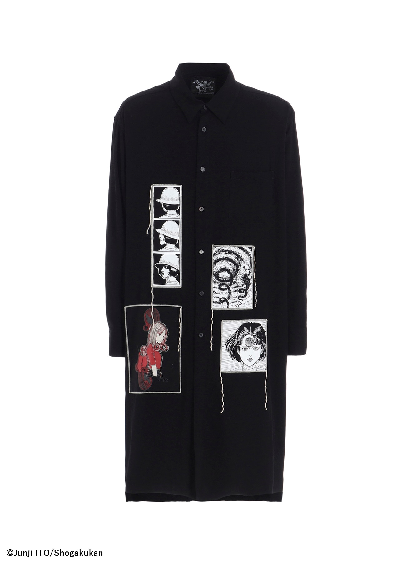 【11/5 12:00発売】S'YTE × Junji ITO -UZUMAKI- PRINTED PATCH OMNIBUS LONG SHIRT