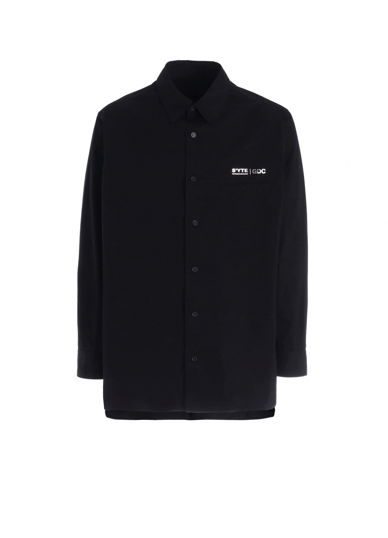 【2/19 12:00 Release】-S’YTE × GDC Collaborate Collection-COTTON BROAD LOGO-PRINTED REGULAR COLLAR SHIRT
