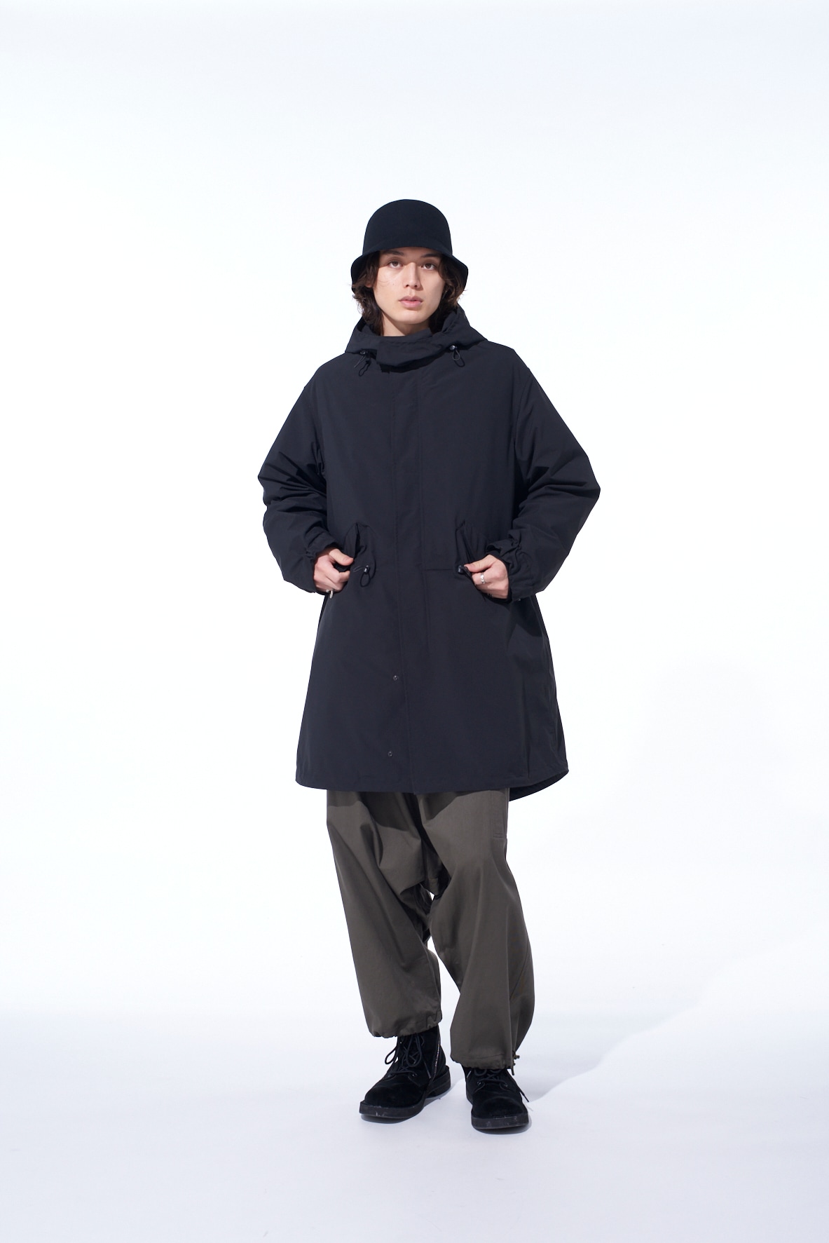 S'YTE X TAION HOODED COAT WITH QUILTED DOWN LINER