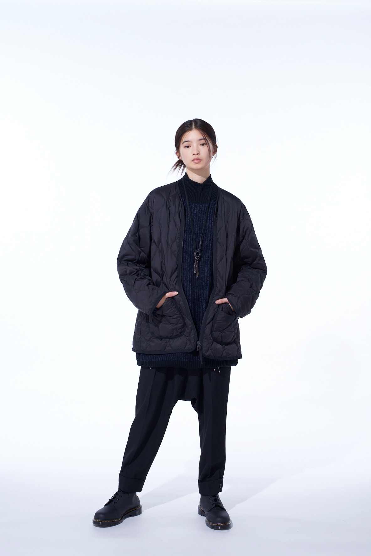S'YTE X TAION HOODED COAT WITH QUILTED DOWN LINER