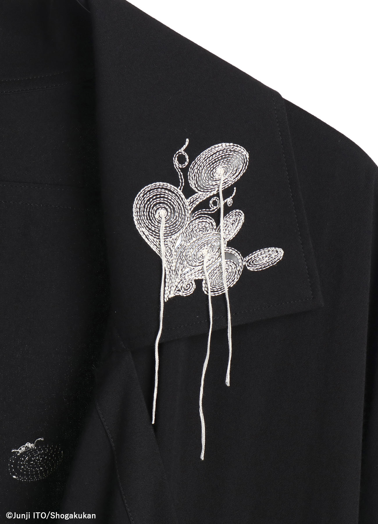 S'YTE × Junji ITO -UZUMAKI- KIRIE WEARING YOHJI YAMAMOTO DRAPE COAT