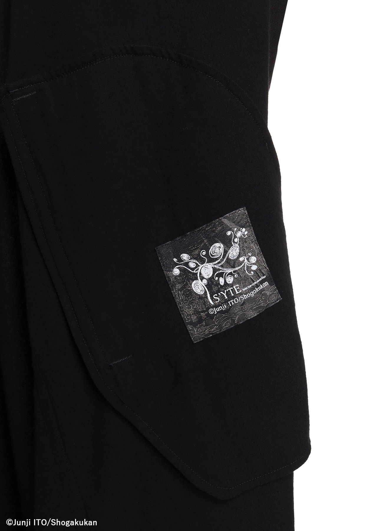 S'YTE × Junji ITO -UZUMAKI- KIRIE WEARING YOHJI YAMAMOTO DRAPE COAT