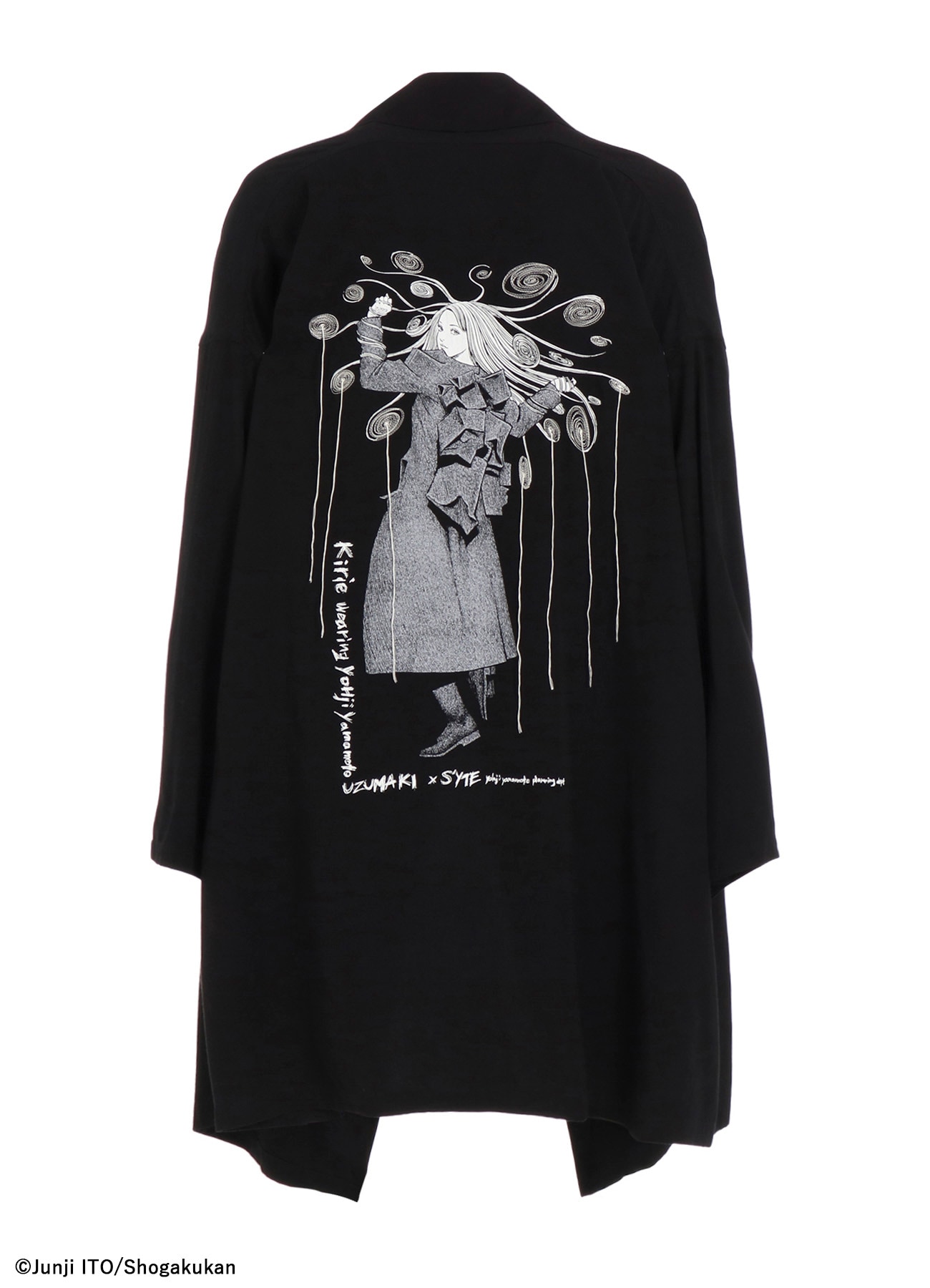 【11/5 12:00発売】S'YTE × Junji ITO -UZUMAKI- KIRIE WEARING YOHJI YAMAMOTO DRAPE COAT