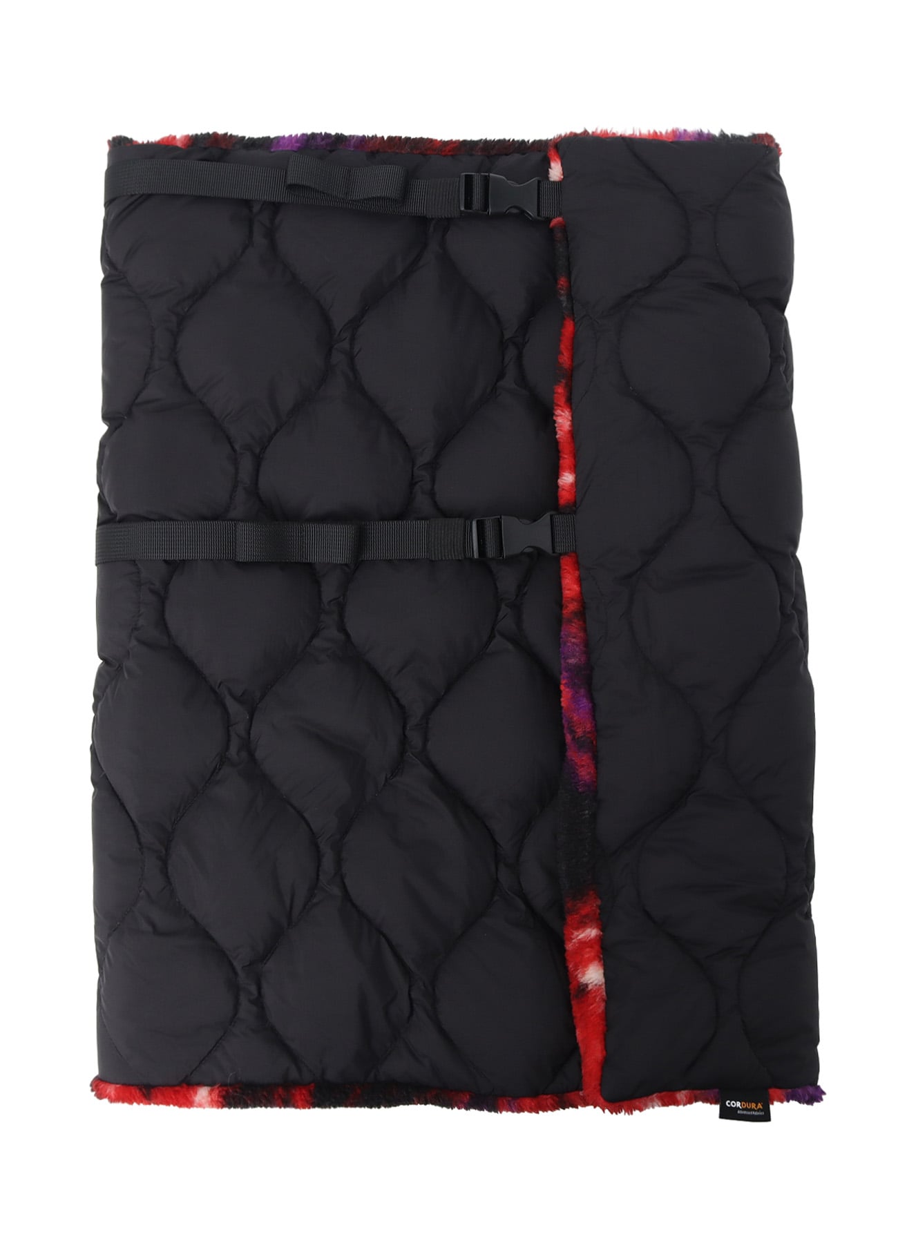 【11/20 12:00 Release】S'YTE X TAION REVERSIBLE QUILTED DOWN SCARF WITH RED PRINTED FLEECE LINING