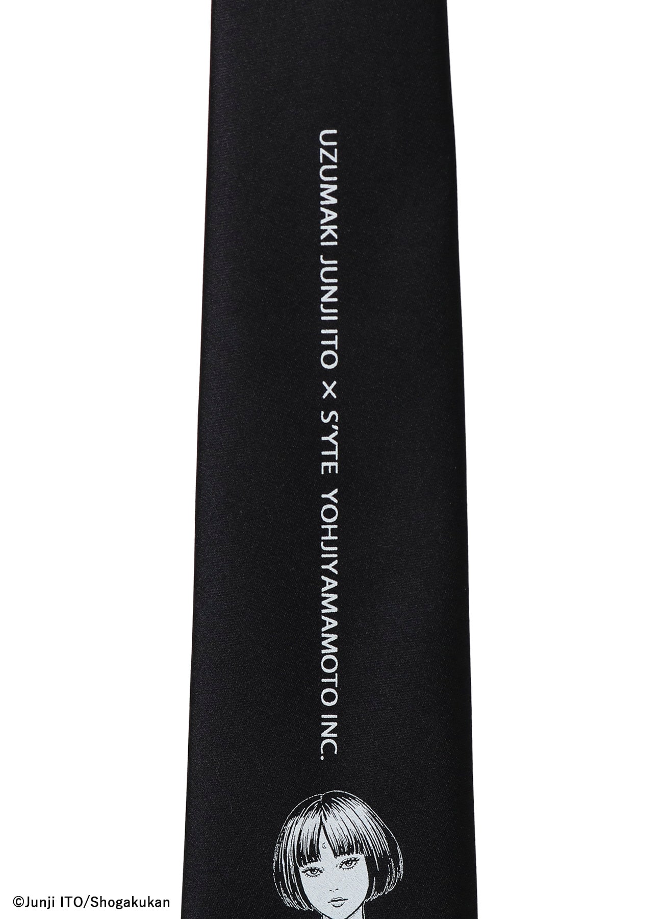 S'YTE × Junji ITO -UZUMAKI- AZAMI WEARING YOHJI YAMAMOTO SILK TIE