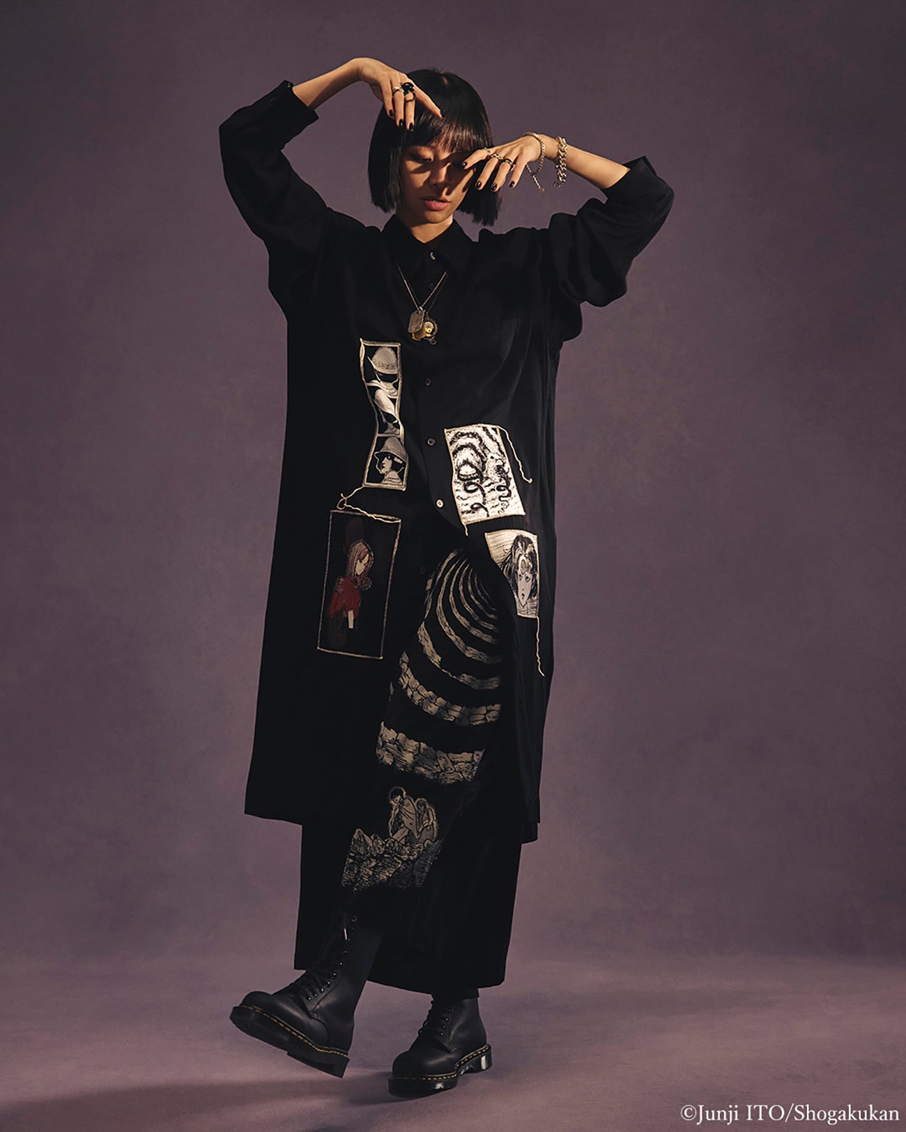 【11/5 12:00発売】S'YTE × Junji ITO -UZUMAKI- THE SPIRAL PRINTED CULOTTE PANTS