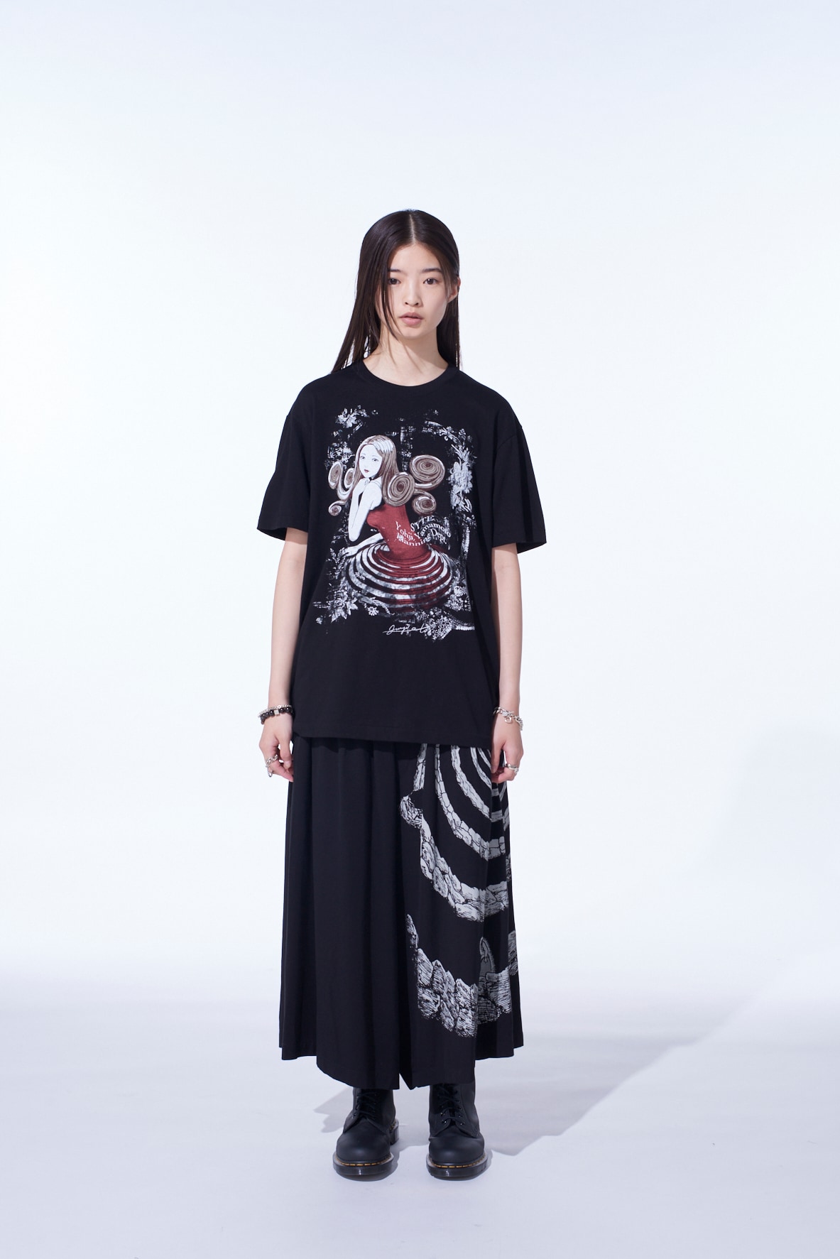 S'YTE × Junji ITO -UZUMAKI- THE SPIRAL PRINTED CULOTTE PANTS