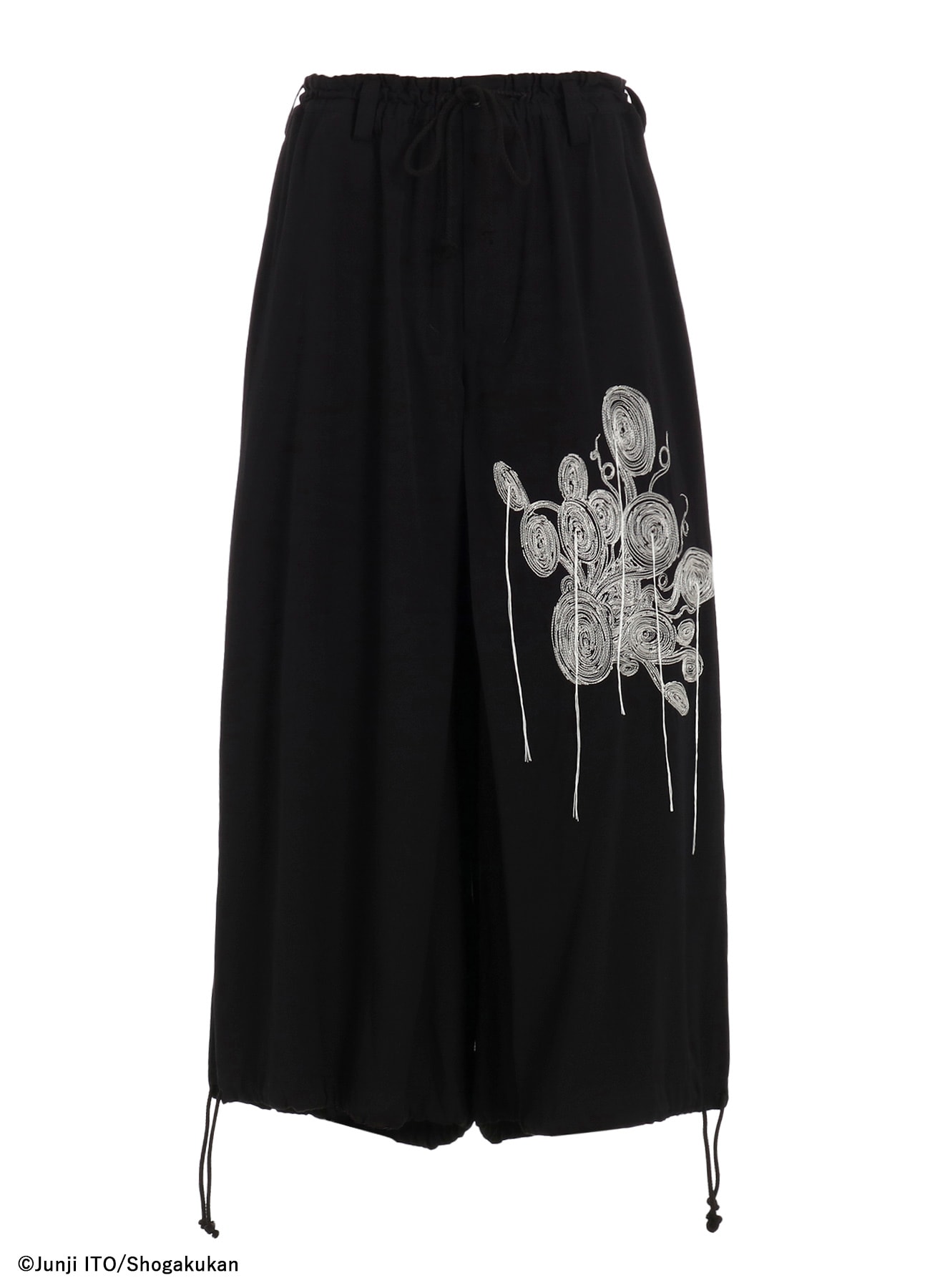 S'YTE × Junji ITO -UZUMAKI- UZUMAKI MOTIF EMBROIDERY HAKAMA BALLOON PANTS