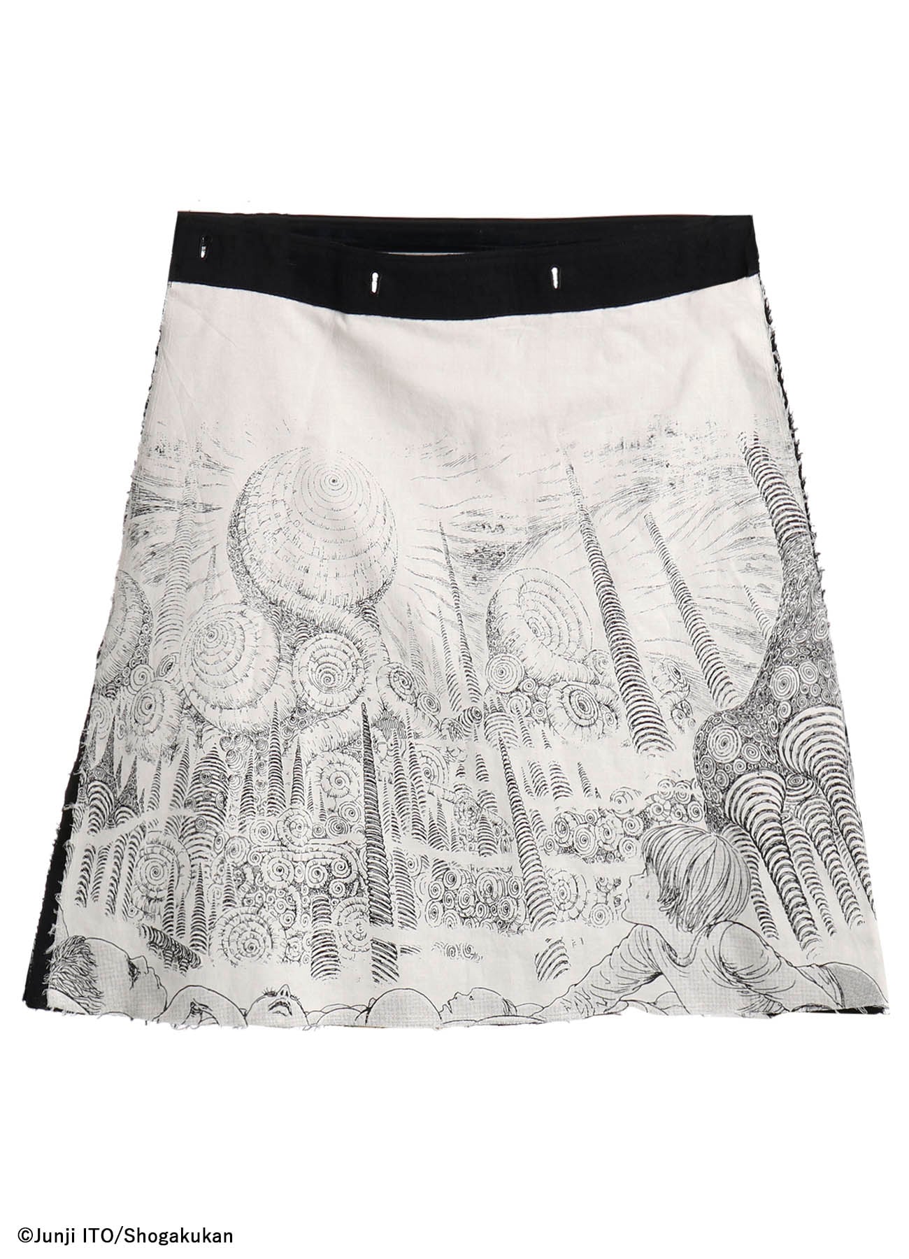 S'YTE × Junji ITO -UZUMAKI- KIRIE PRINTED WRAP SKIRT PANTS