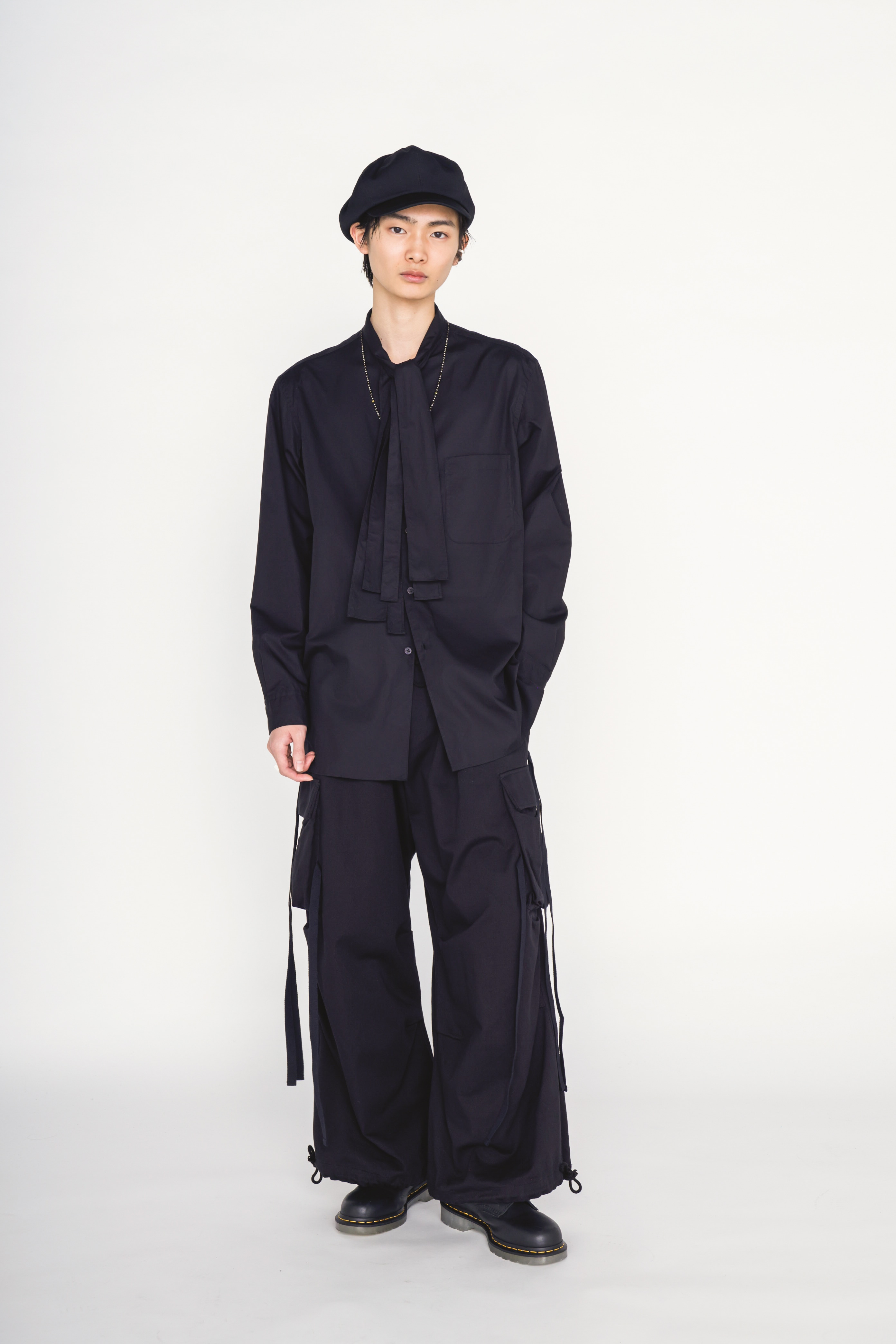 【2/19 12:00 Release】-S’YTE × GDC Collaborate Collection-COTTON DRILL LOGO-PRINTED ARMY TECHNO PANTS