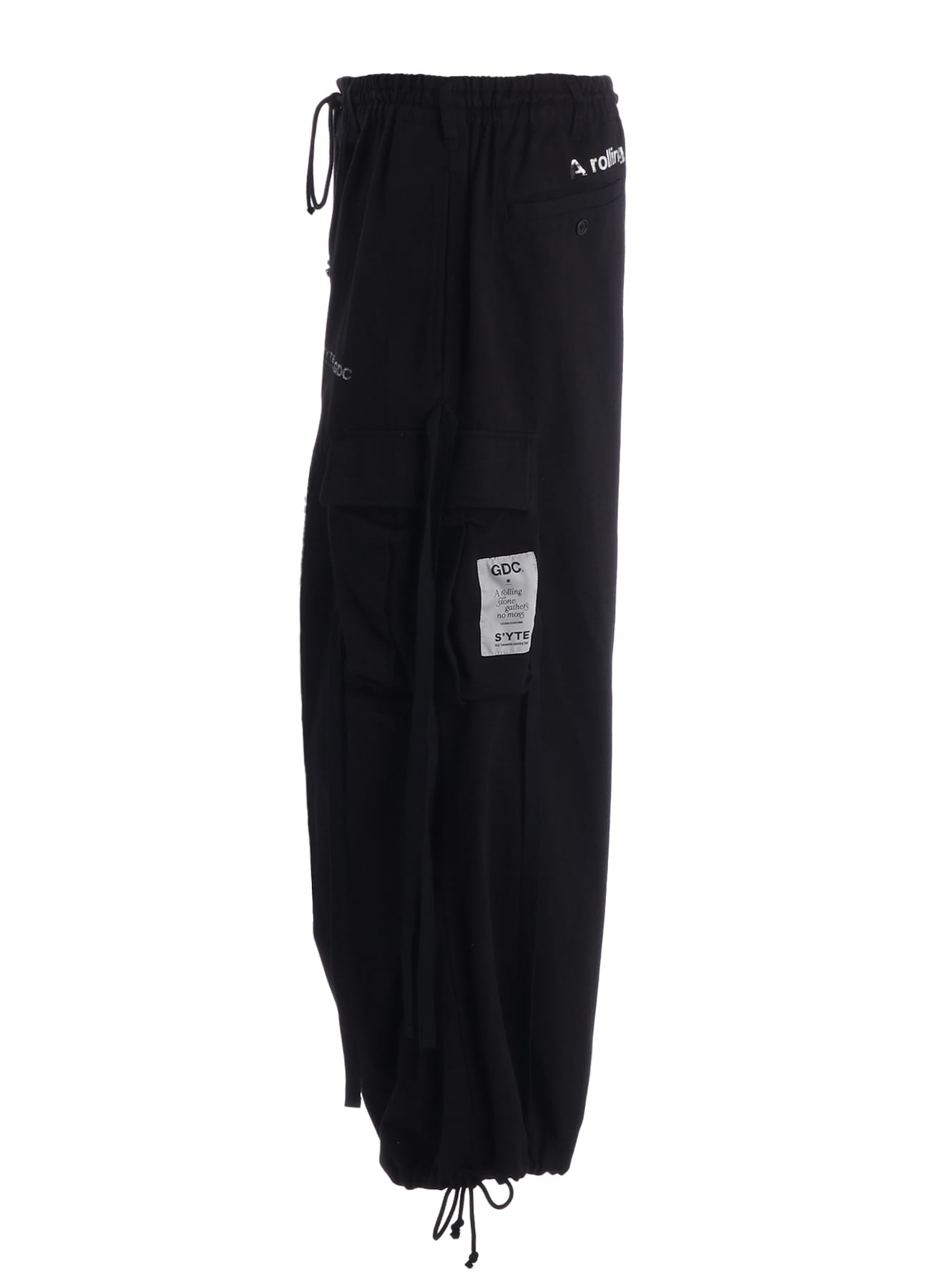 【2/19 12:00 Release】-S’YTE × GDC Collaborate Collection-COTTON DRILL LOGO-PRINTED ARMY TECHNO PANTS