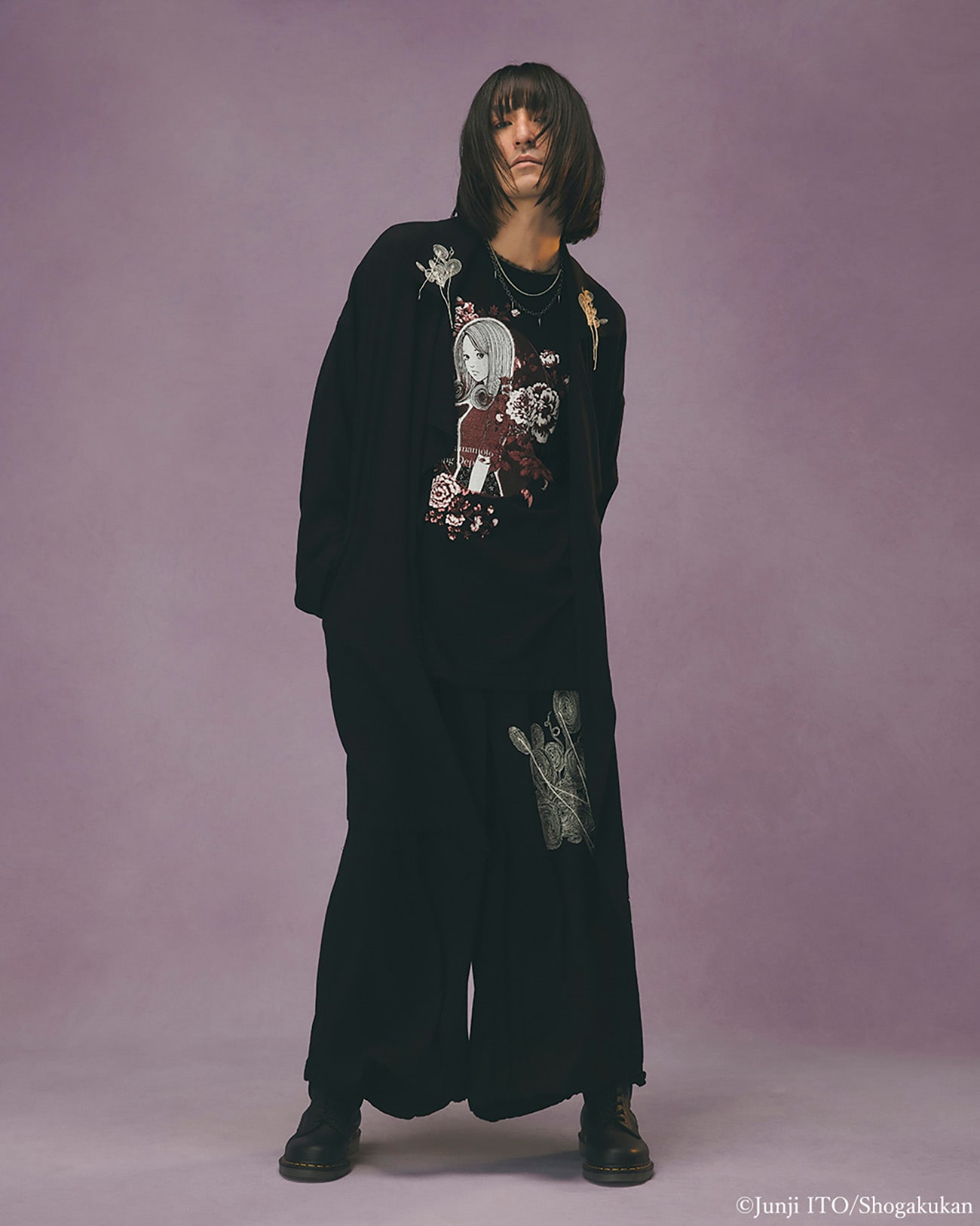 【11/5 12:00発売】S'YTE × Junji ITO -UZUMAKI- FLOWER AND KIRIE GRAPHIC T-SHIRT