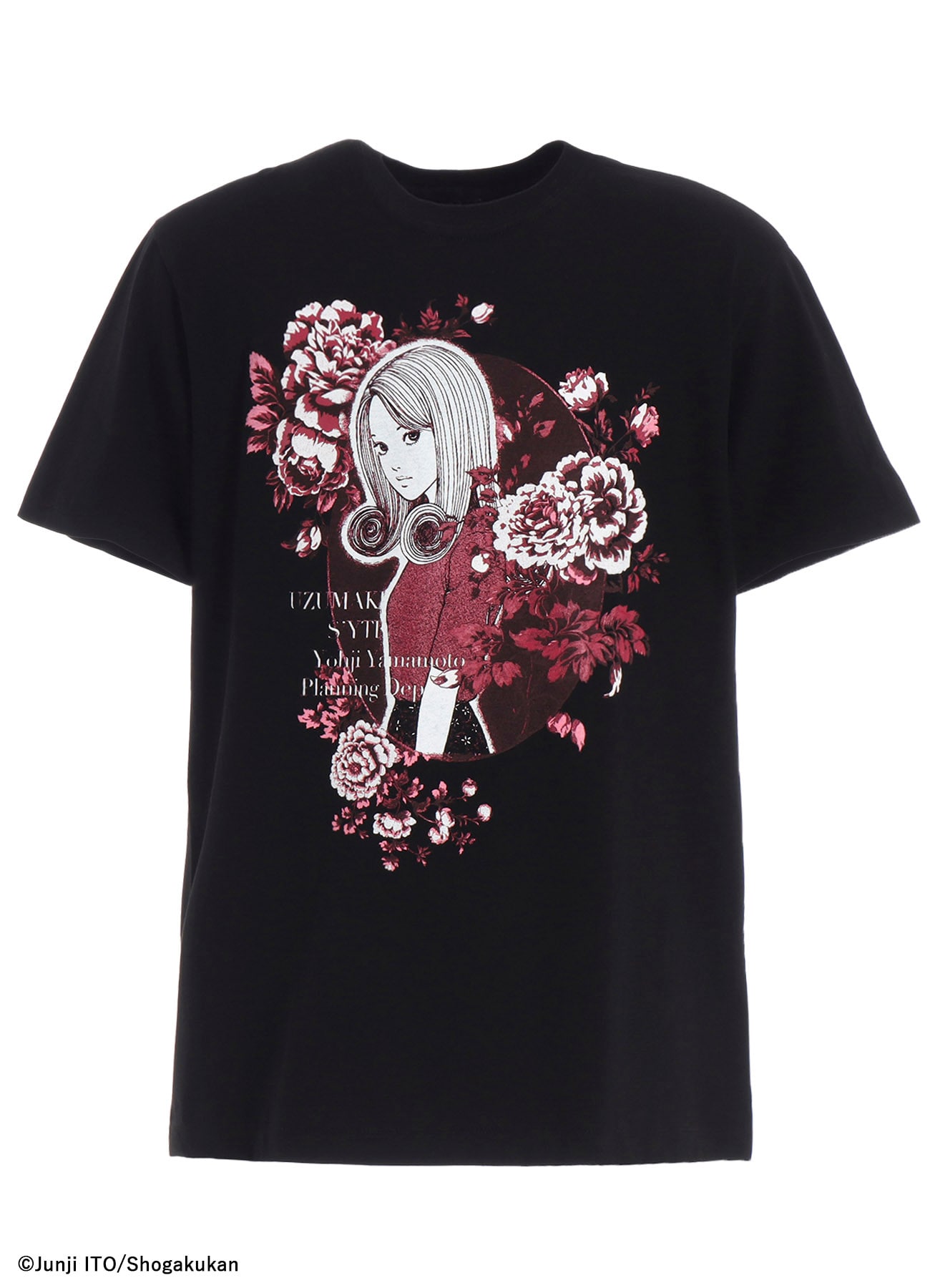 S'YTE × Junji ITO -UZUMAKI- FLOWER AND KIRIE GRAPHIC T-SHIRT