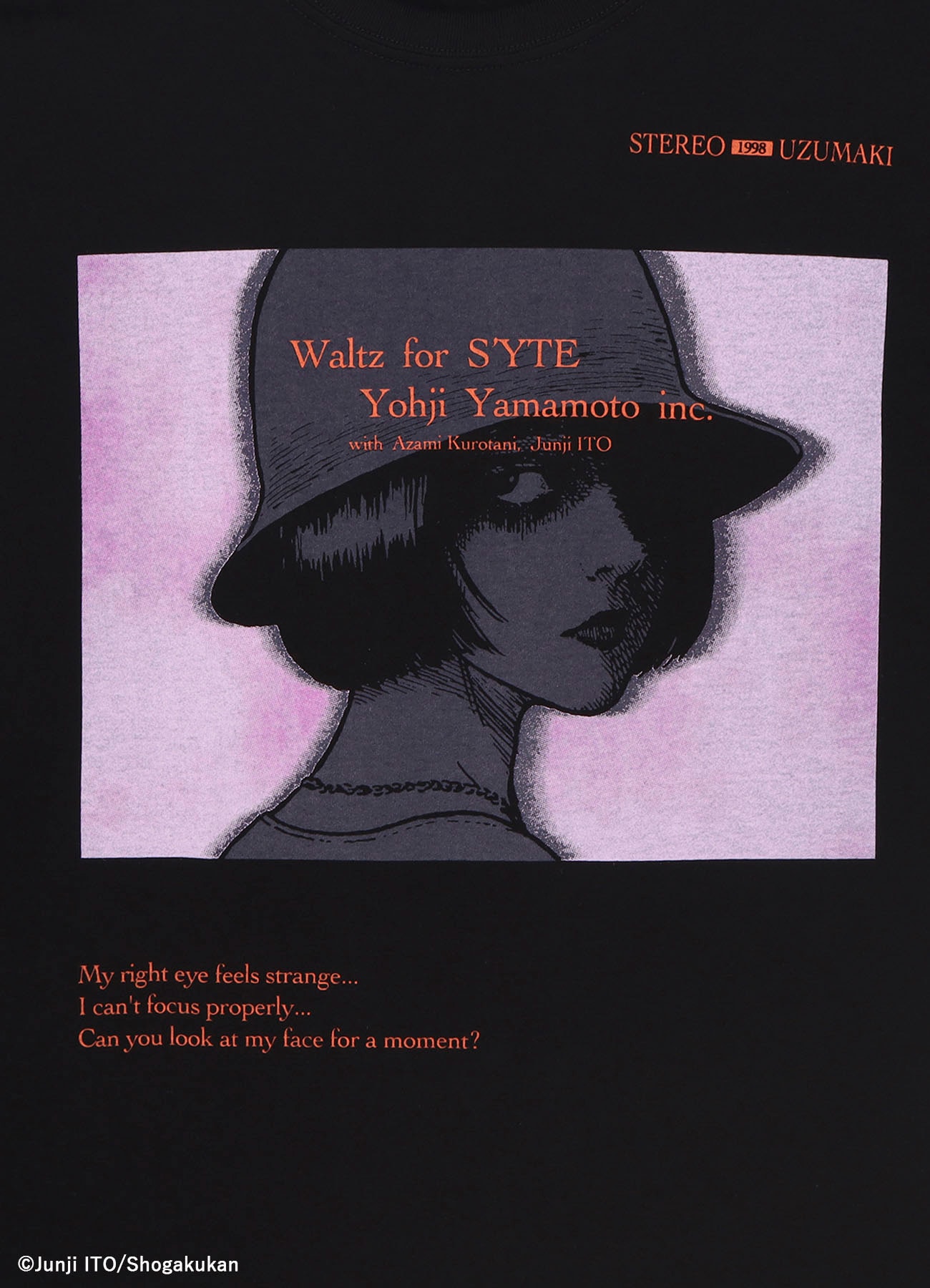 S'YTE × Junji ITO -UZUMAKI- AZAMI WALTZ FOR S’YTE GRAPHIC T-SHIRT