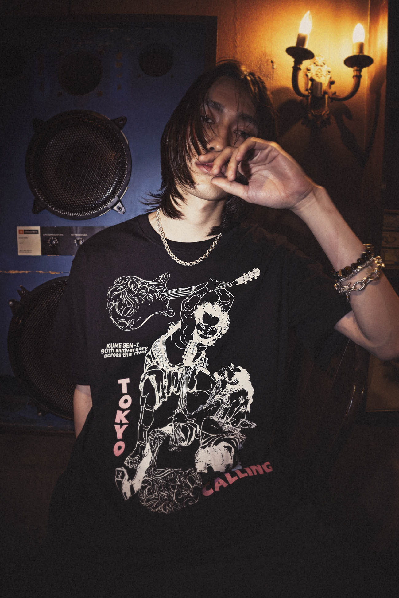 【KUME 90th Anniversary Across the River】Hokusai × Love Guitar Tokyo Calling T-shirt