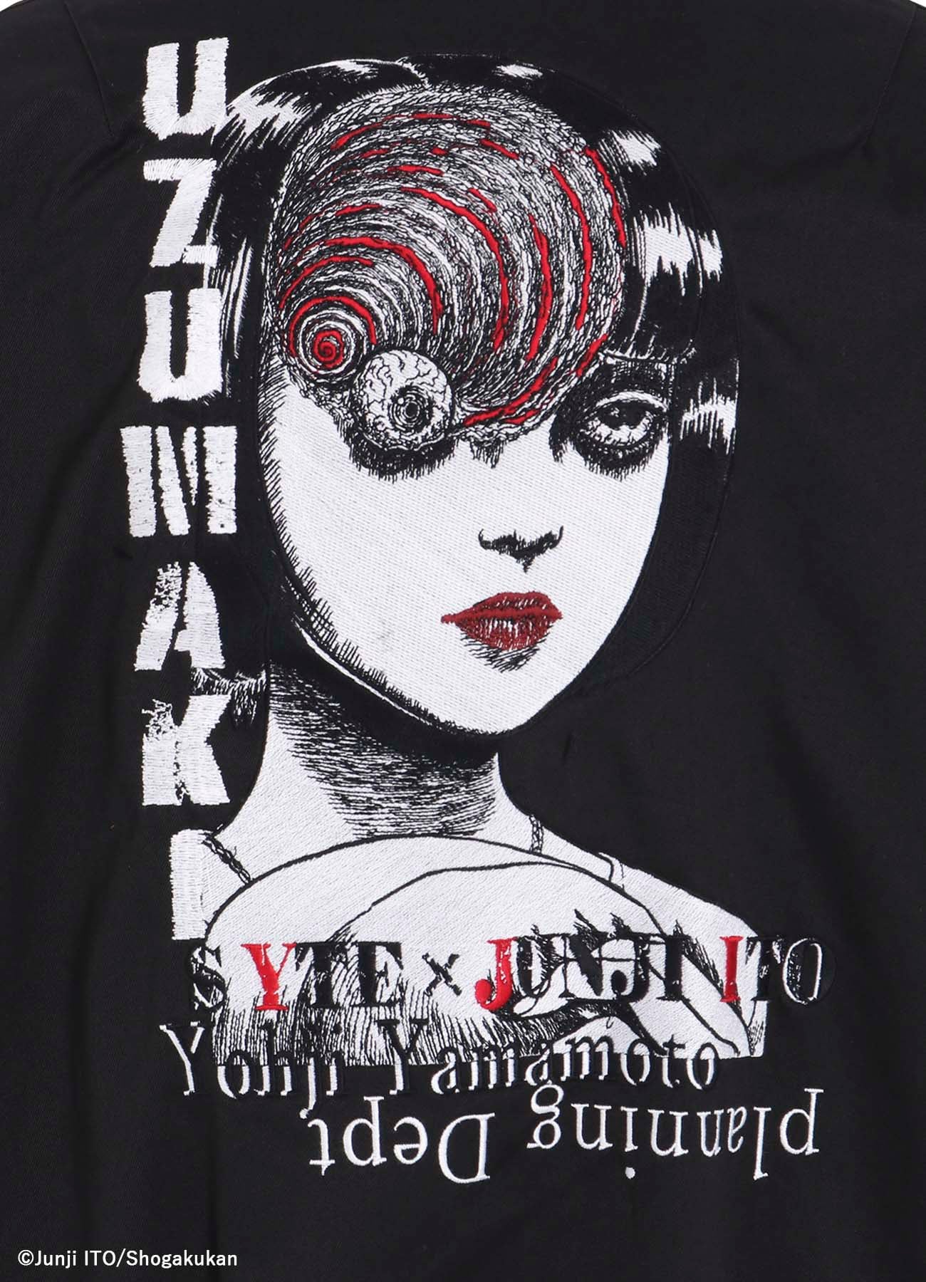 S'YTE × Junji ITO -UZUMAKI- AZAMI EMBROIDERY BOMBER JACKET