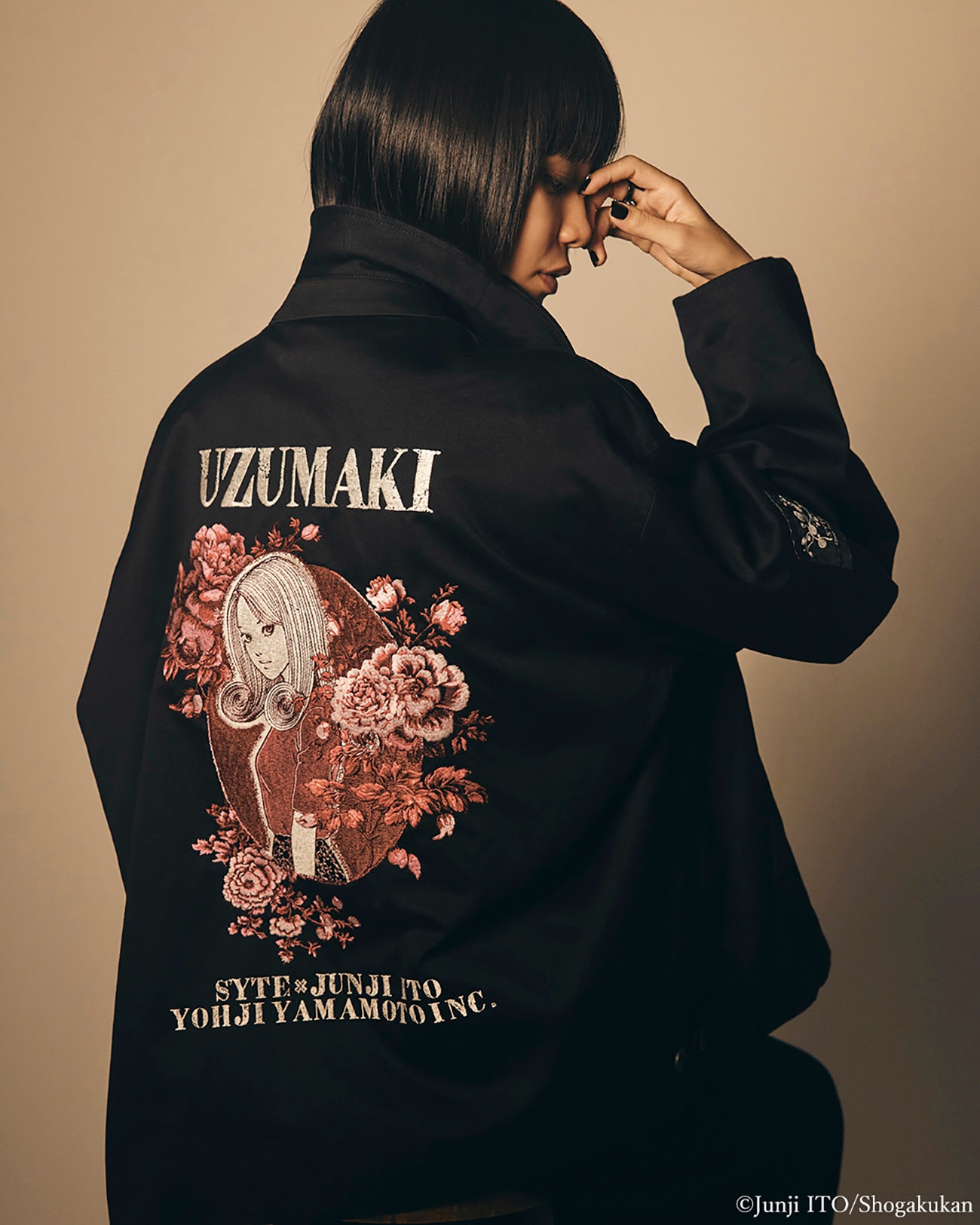【11/5 12:00発売】S'YTE × Junji ITO -UZUMAKI- KIRIE EMBROIDERY ZIPPER BLOUSON