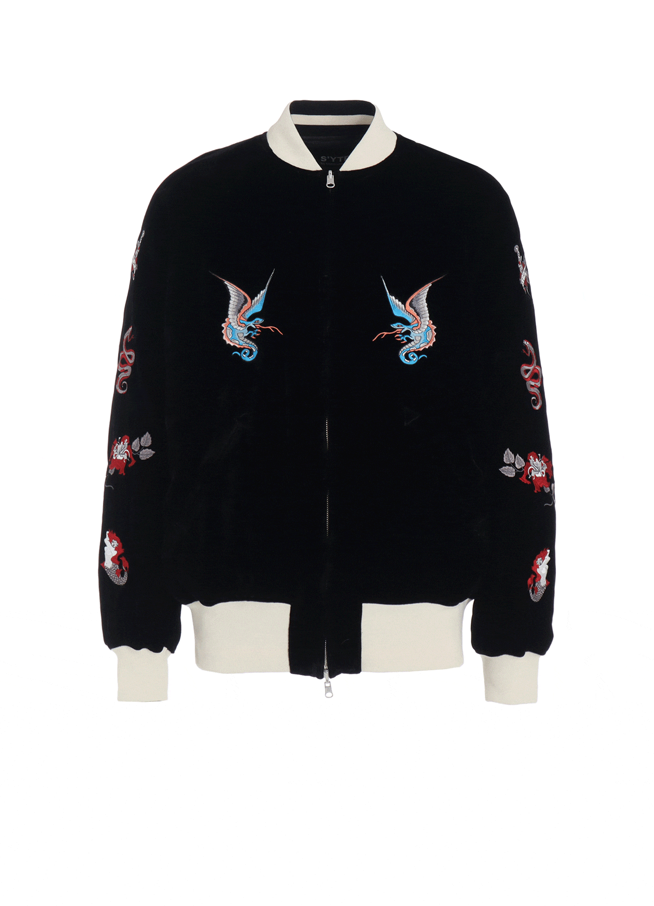 11/14 12:00発売【S'YTE X TAION】EMBROIDERY QUILTED DOWN REVERSIBLE BOMBER JACKET