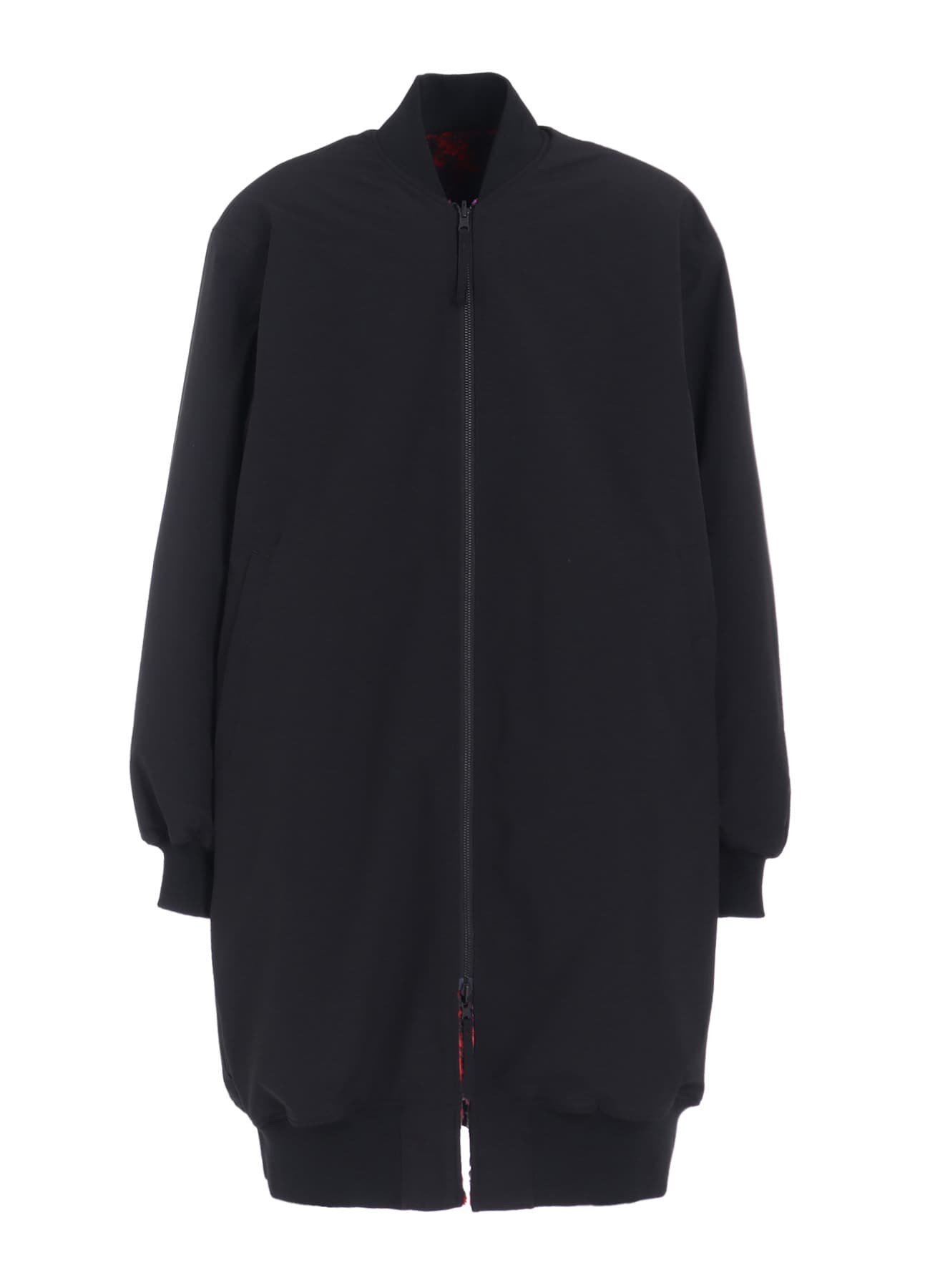 【11/20 12:00 Release】S'YTE X TAION REVERSIBLE LONG BOMBER JACKET WITH RED PRINTED FLEECE LINING