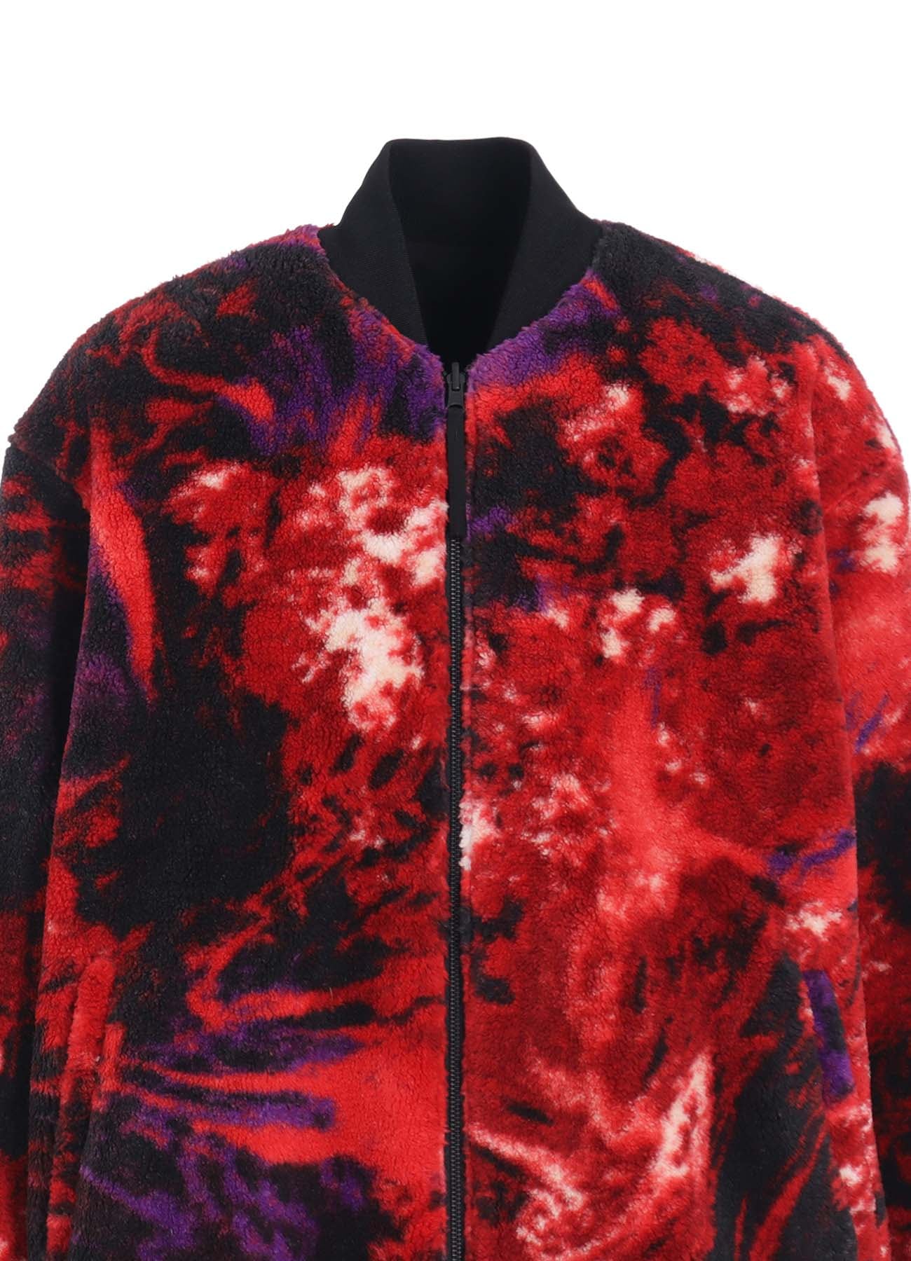 【11/20 12:00 Release】S'YTE X TAION REVERSIBLE LONG BOMBER JACKET WITH RED PRINTED FLEECE LINING