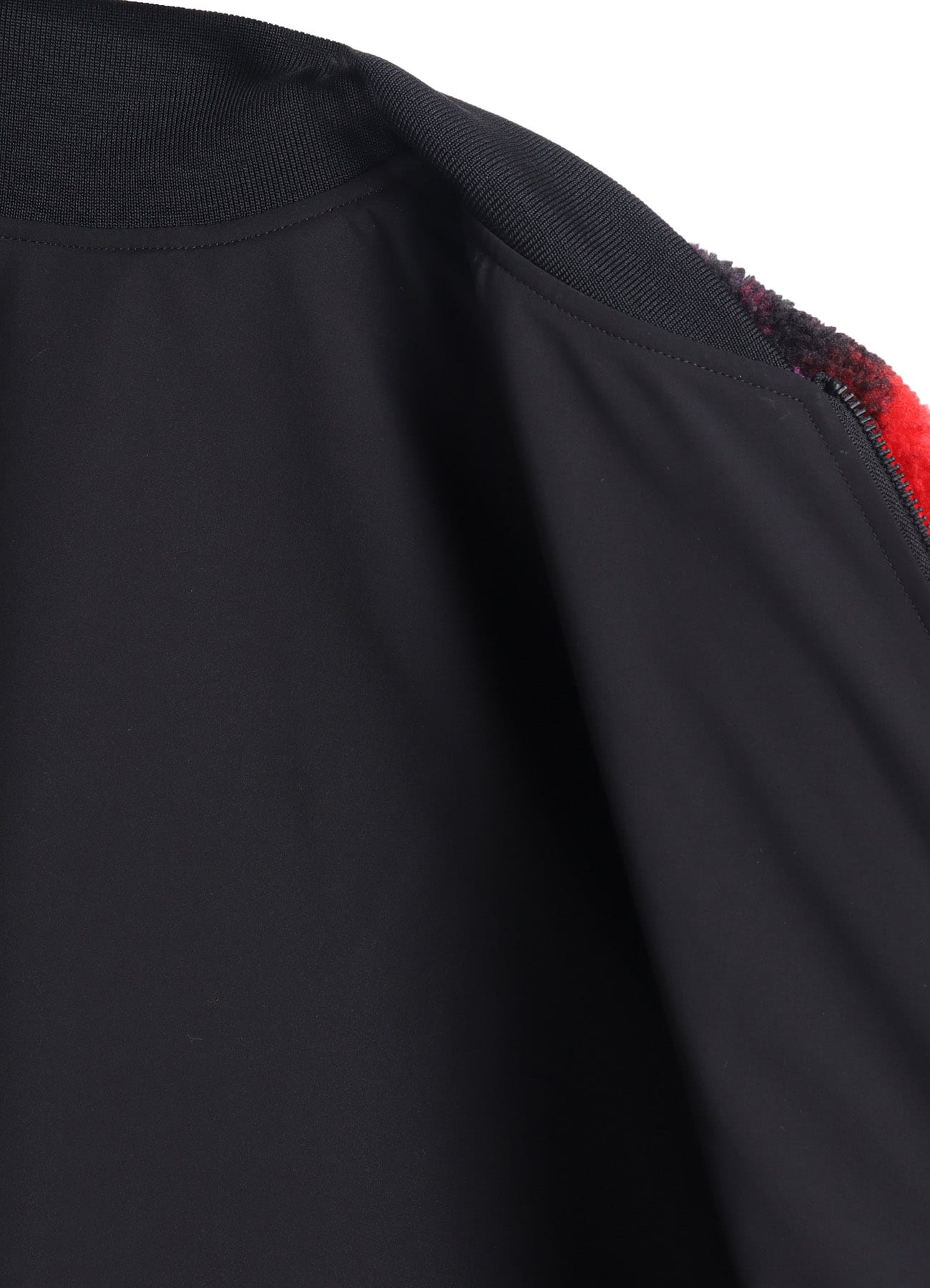 【11/20 12:00 Release】S'YTE X TAION REVERSIBLE LONG BOMBER JACKET WITH RED PRINTED FLEECE LINING