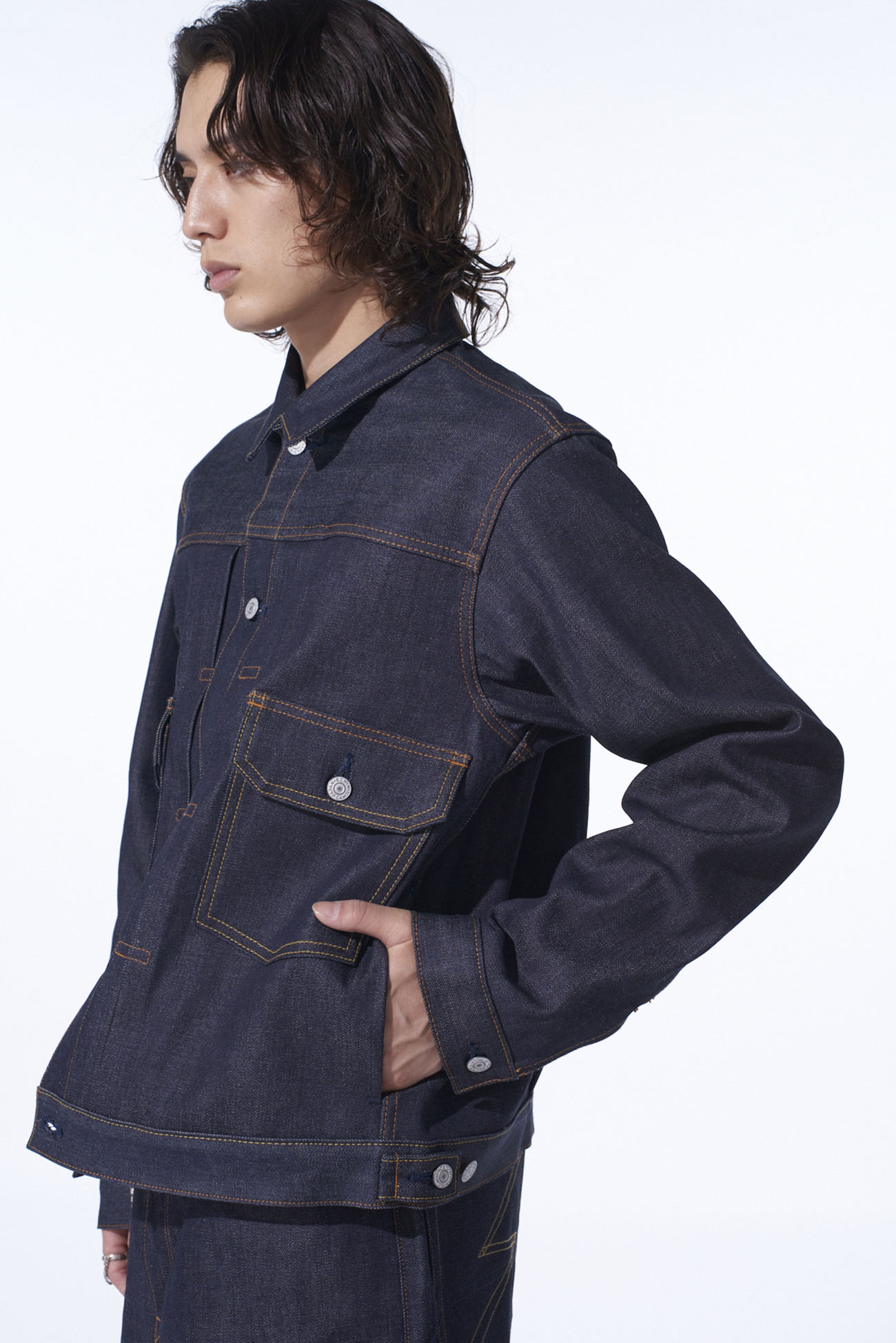 S'YTE × EDWIN RIGID SELVEDGE DENIM TRACKER JACKET -TYPE 505ZX-