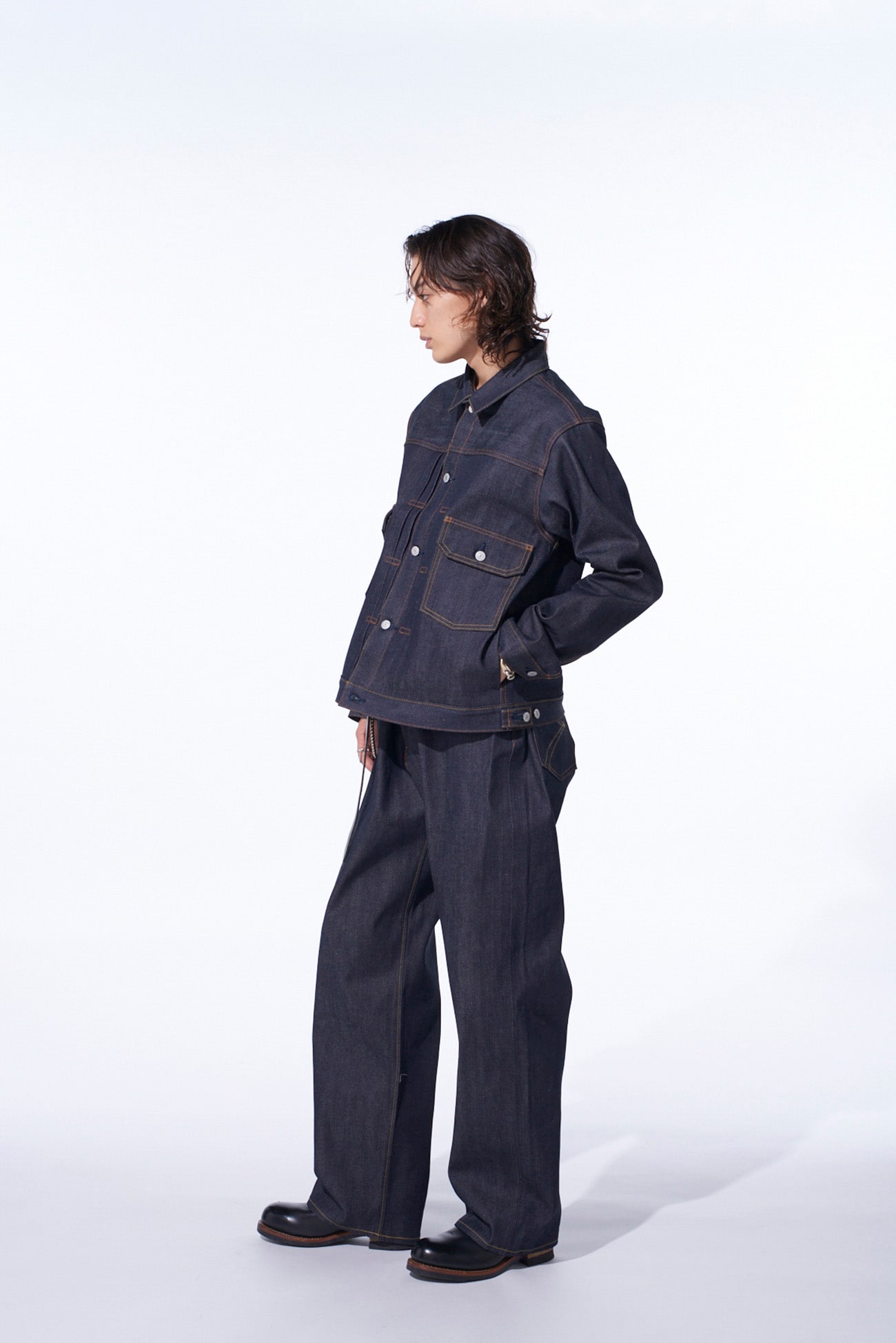 S'YTE × EDWIN RIGID SELVEDGE DENIM TRACKER JACKET -TYPE 505ZX-