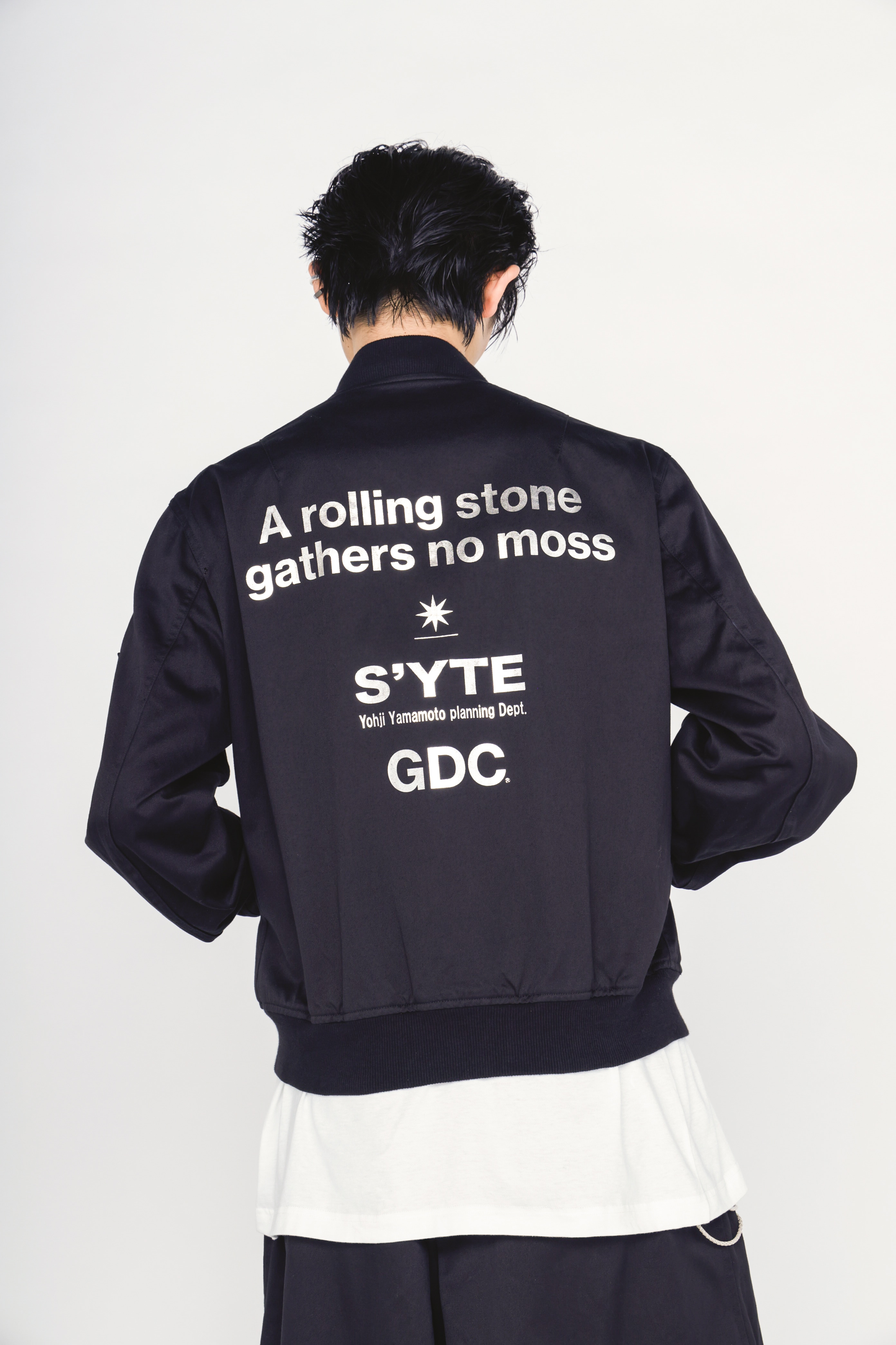 【2/19 12:00 Release】-S’YTE × GDC Collaborate Collection-WEPON CLOTH LOGO-PRINTED BOMBER JACKET
