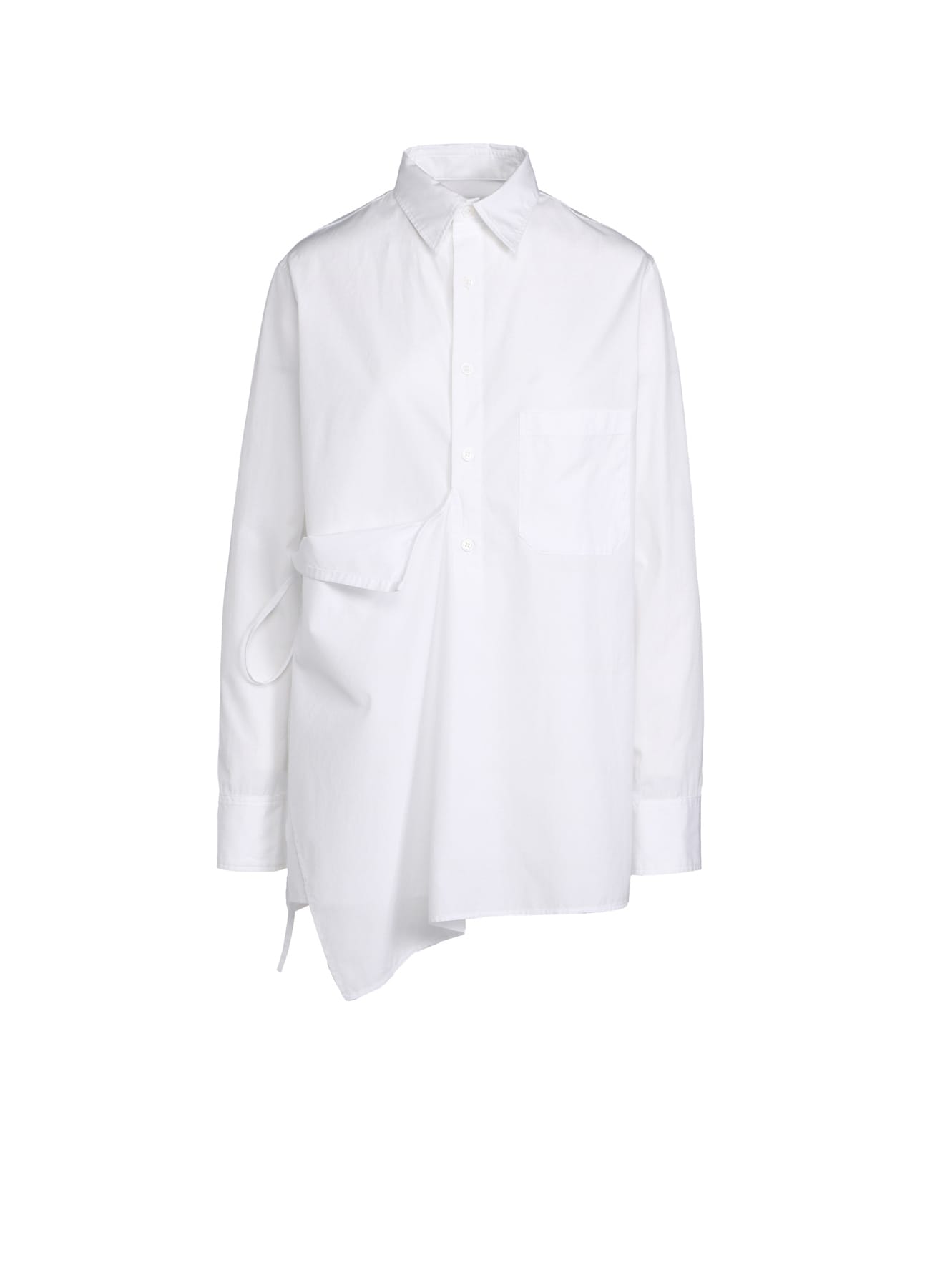 COTTON BROAD CLOTH DRAPED SHIRT(S White): S'YTE｜THE SHOP YOHJI 