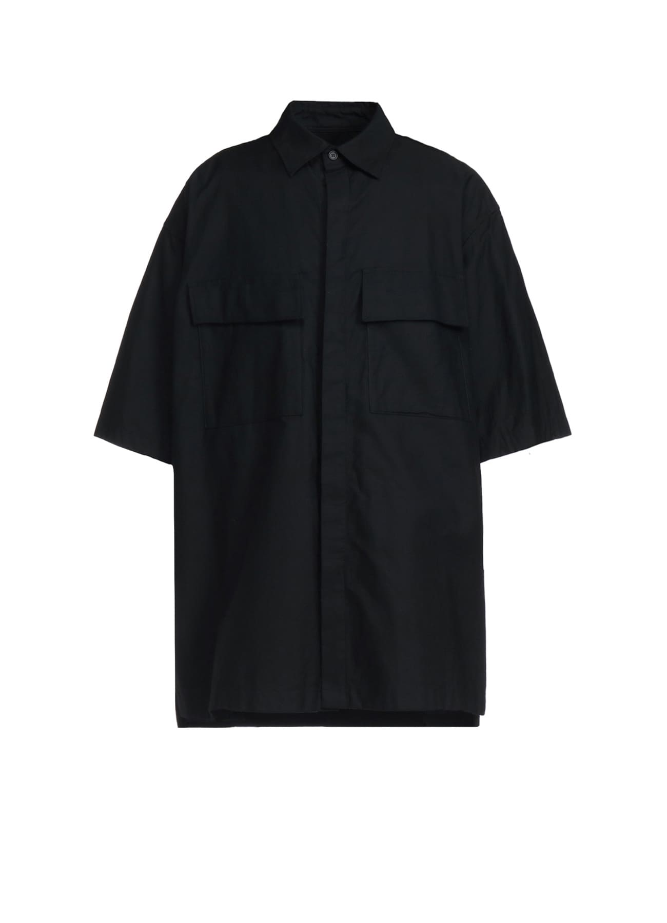 COTTON TWILL OVERSIZE SHORT-SLEEVED SHIRTS WITH FLAP POCKETS