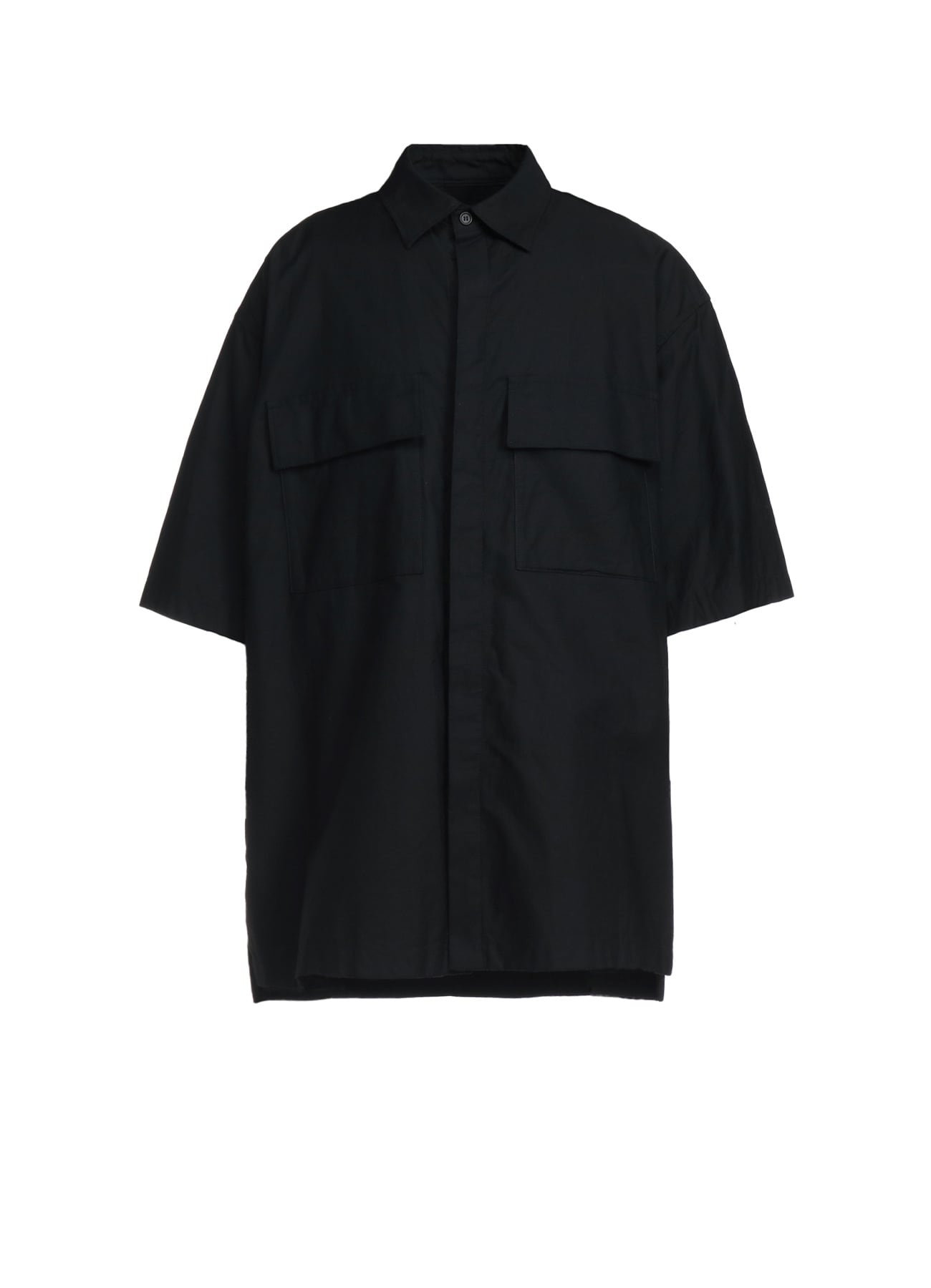 COTTON TWILL OVERSIZE SHORT-SLEEVED SHIRTS WITH FLAP POCKETS