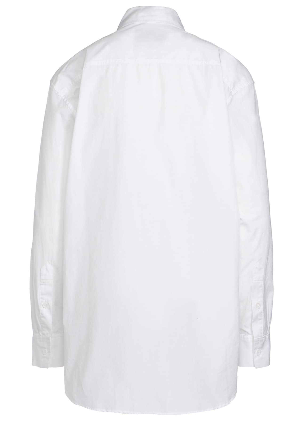COTTON BROAD CLOTH DECONSTRUCTED CHEST POCKETS SHIRT