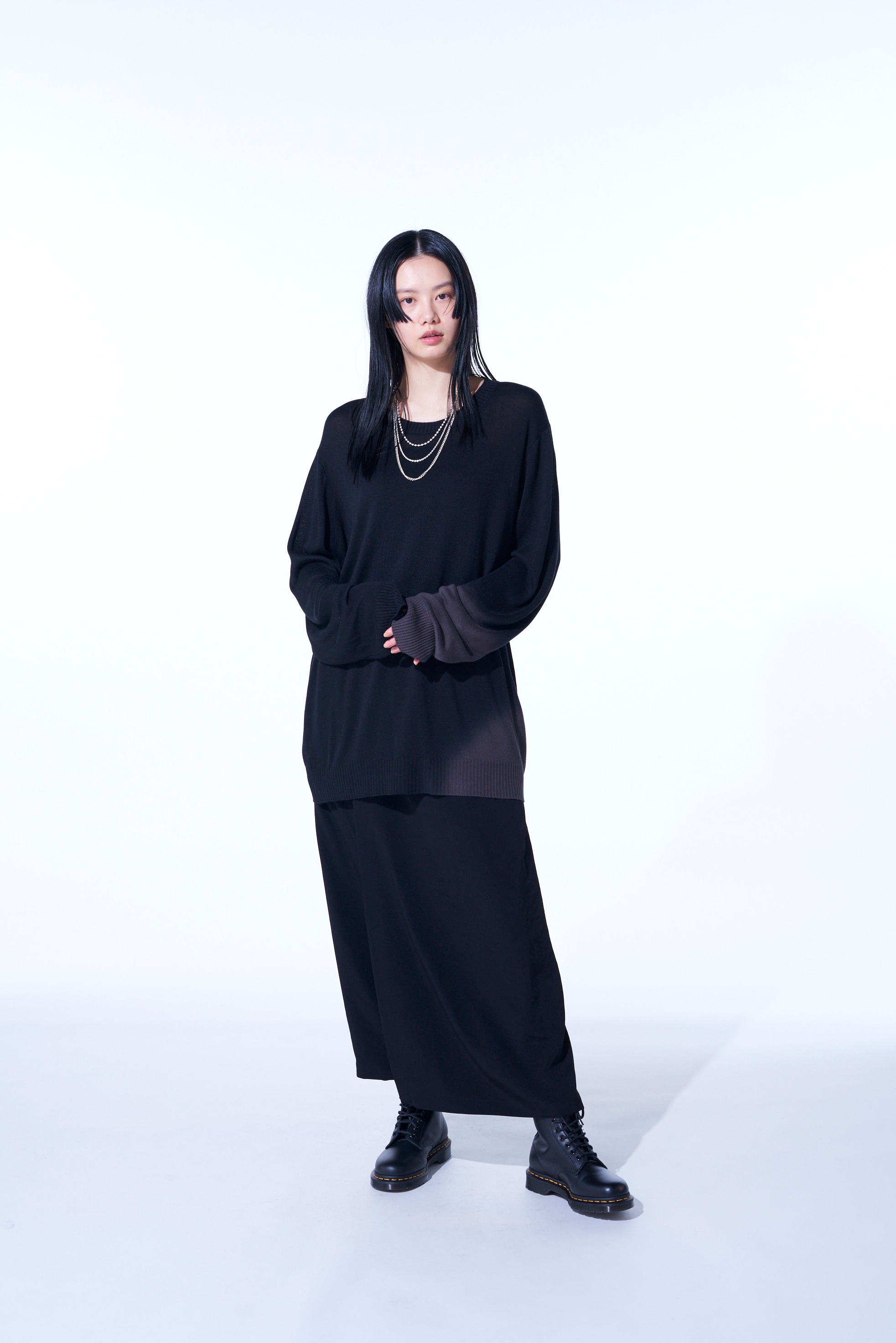 RY/SILK GRADATION PULLOVER KINT(M Black x Charcoal): S'YTE｜THE 