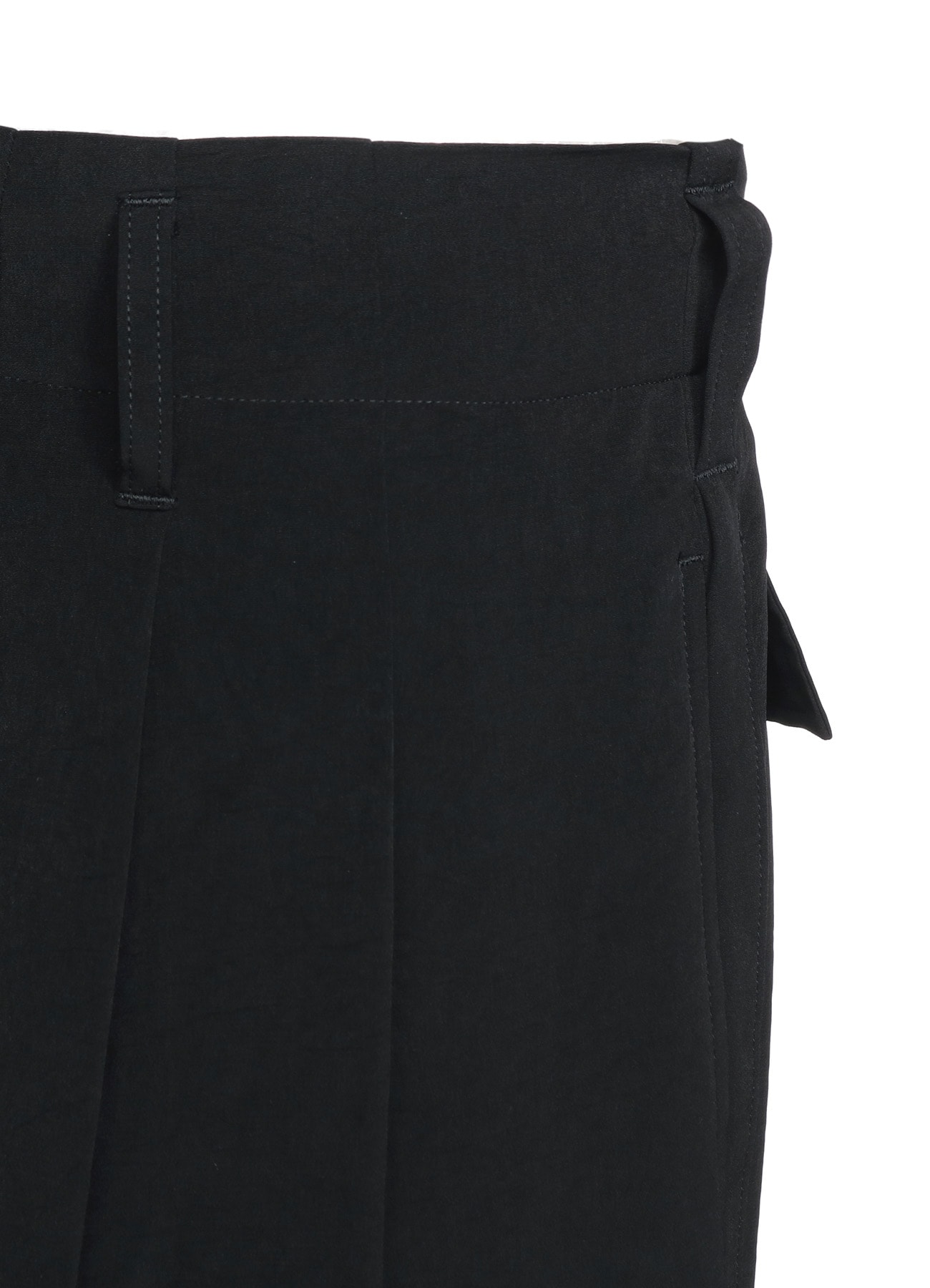 CREPE DE CHINE 3-PLEATED WIDE TROUSERS WITH SIDE STRIPES(S Black 