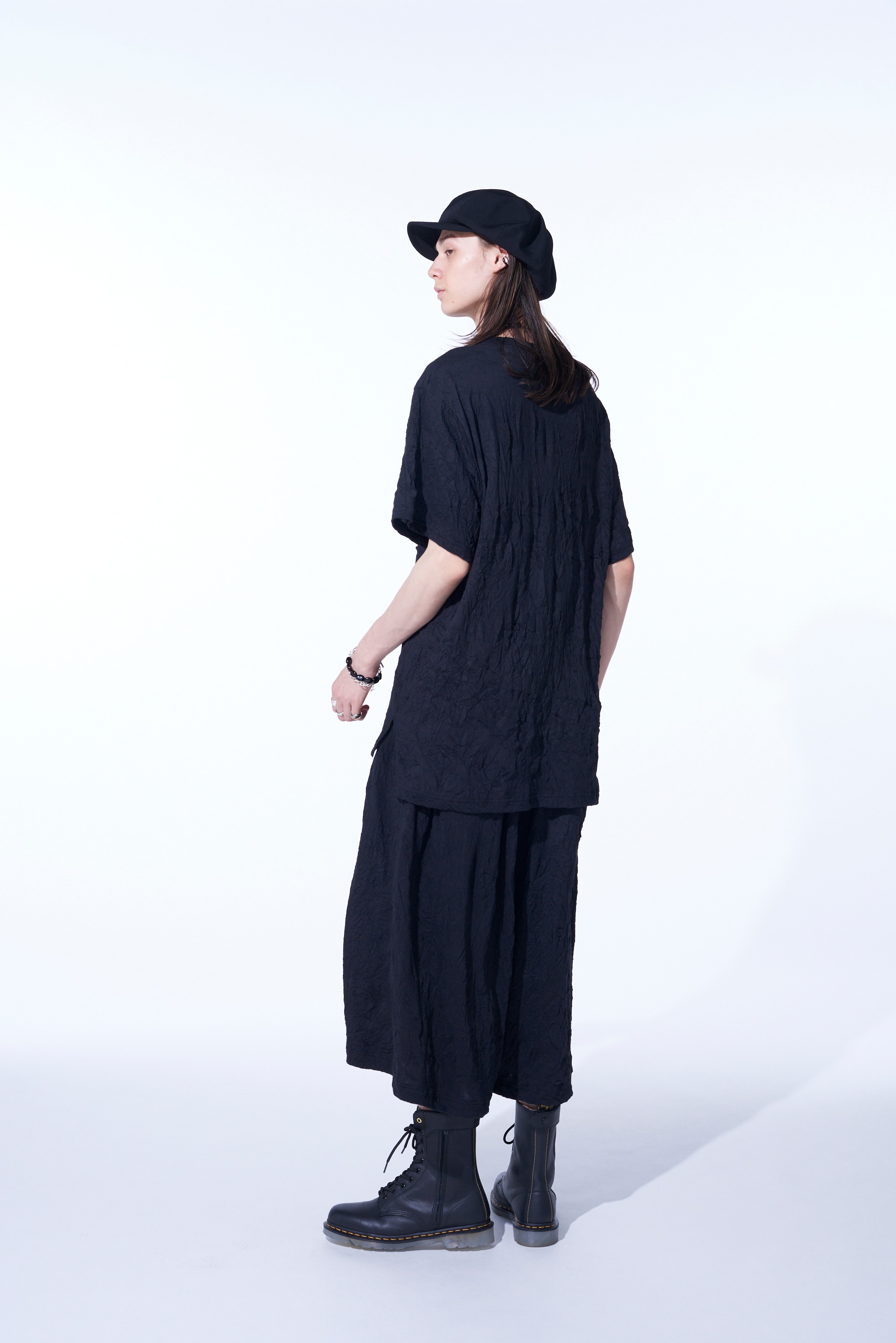 CATCH-WASHER FINISH COTTON JERSEY CULOTTE PANTS